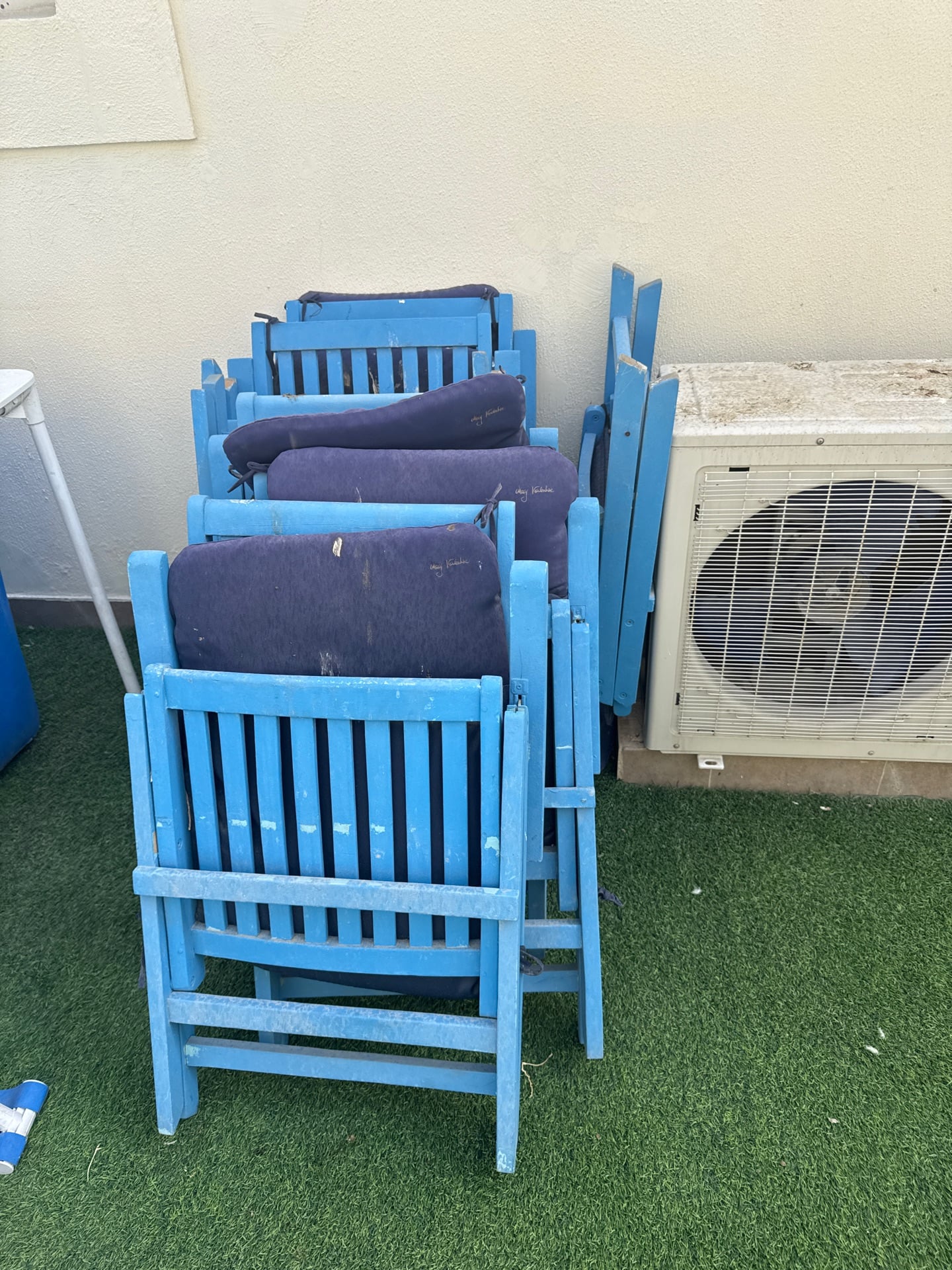 Outdoor wooden dining or patio table and chairs - Image 2