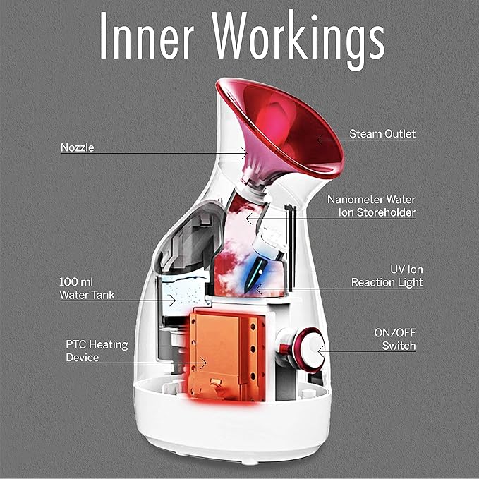 HealthSense Steamer with Nano-Ionic Technology UV Steam Sterilization - Image 5