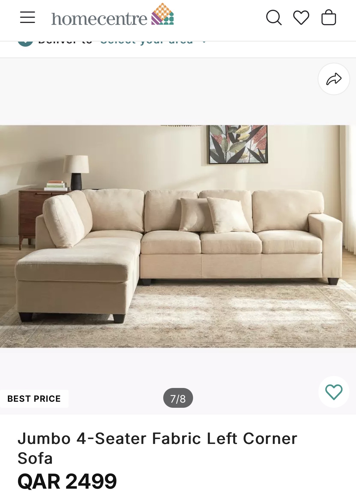 4 seats sofa from home centre  - Image 2