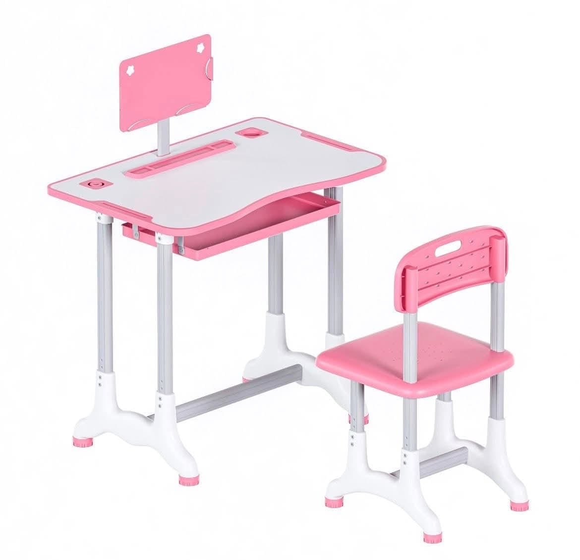 Kid’s study table and chair adjustable plastic : new - Image 1