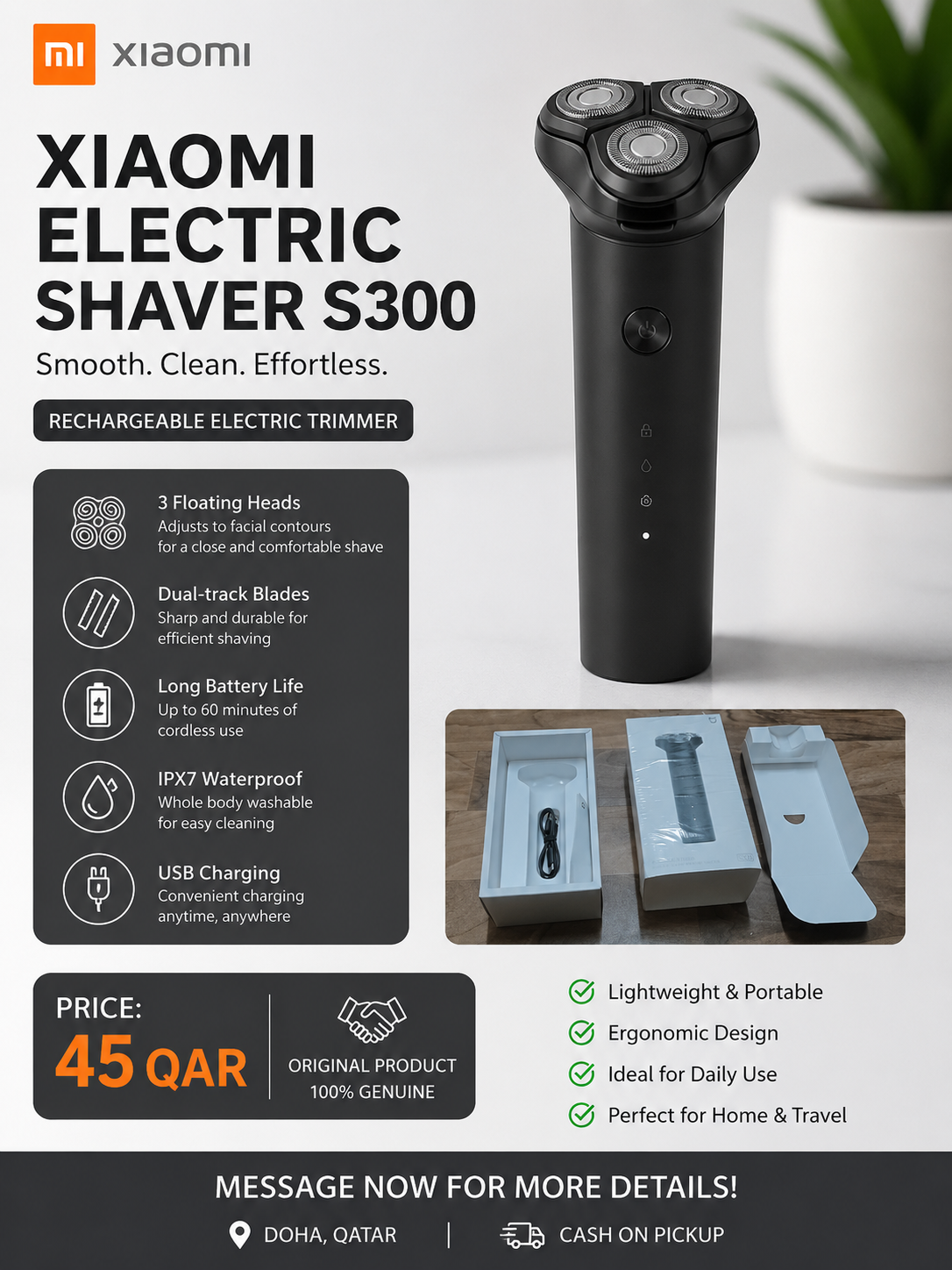 Xiaomi Electric Shaver S300 – Excellent Condition - Image 2