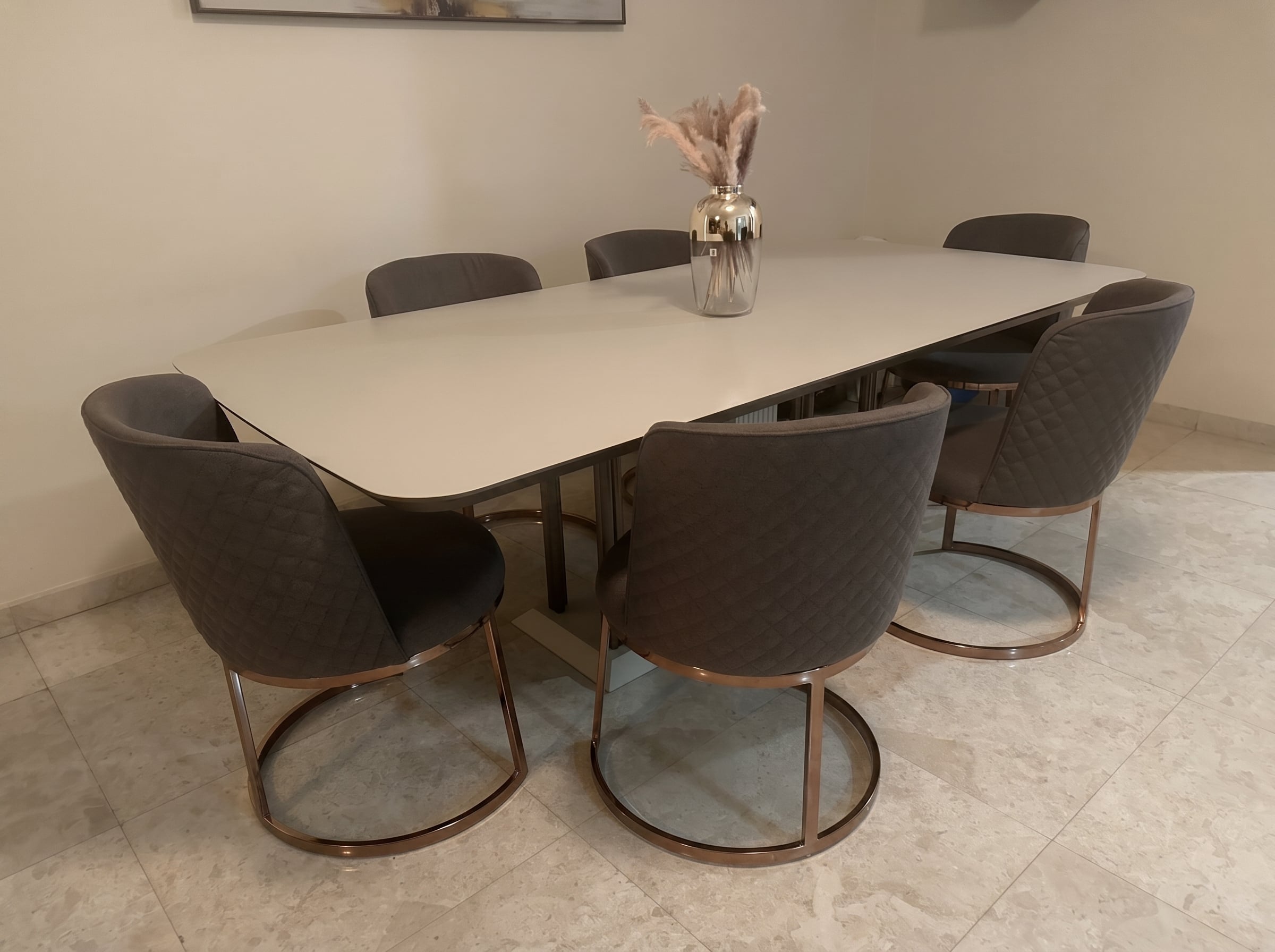 Large Premium Dining Table with 6 Matched Chairs – Excellent Condition - Image 1