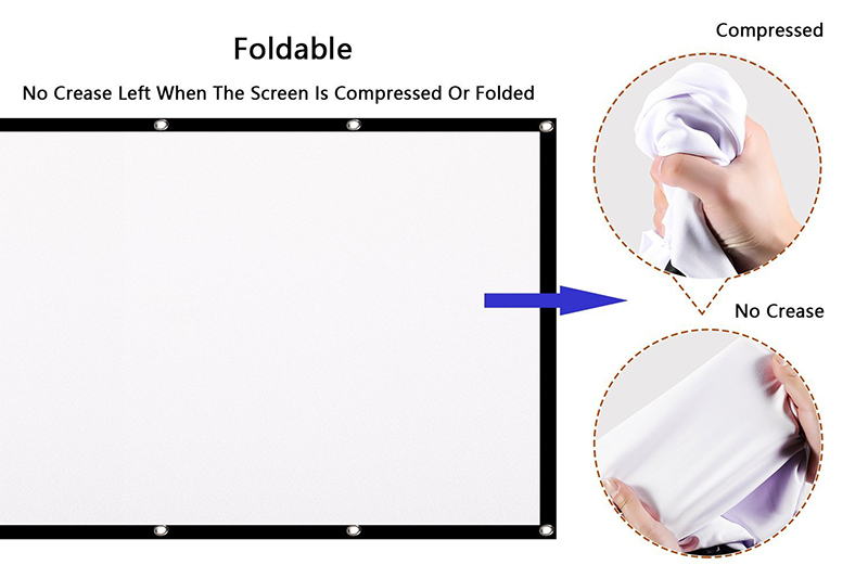 100 inch Simple Projection Screen 16:9 Foldable Projector Screen - Image 7
