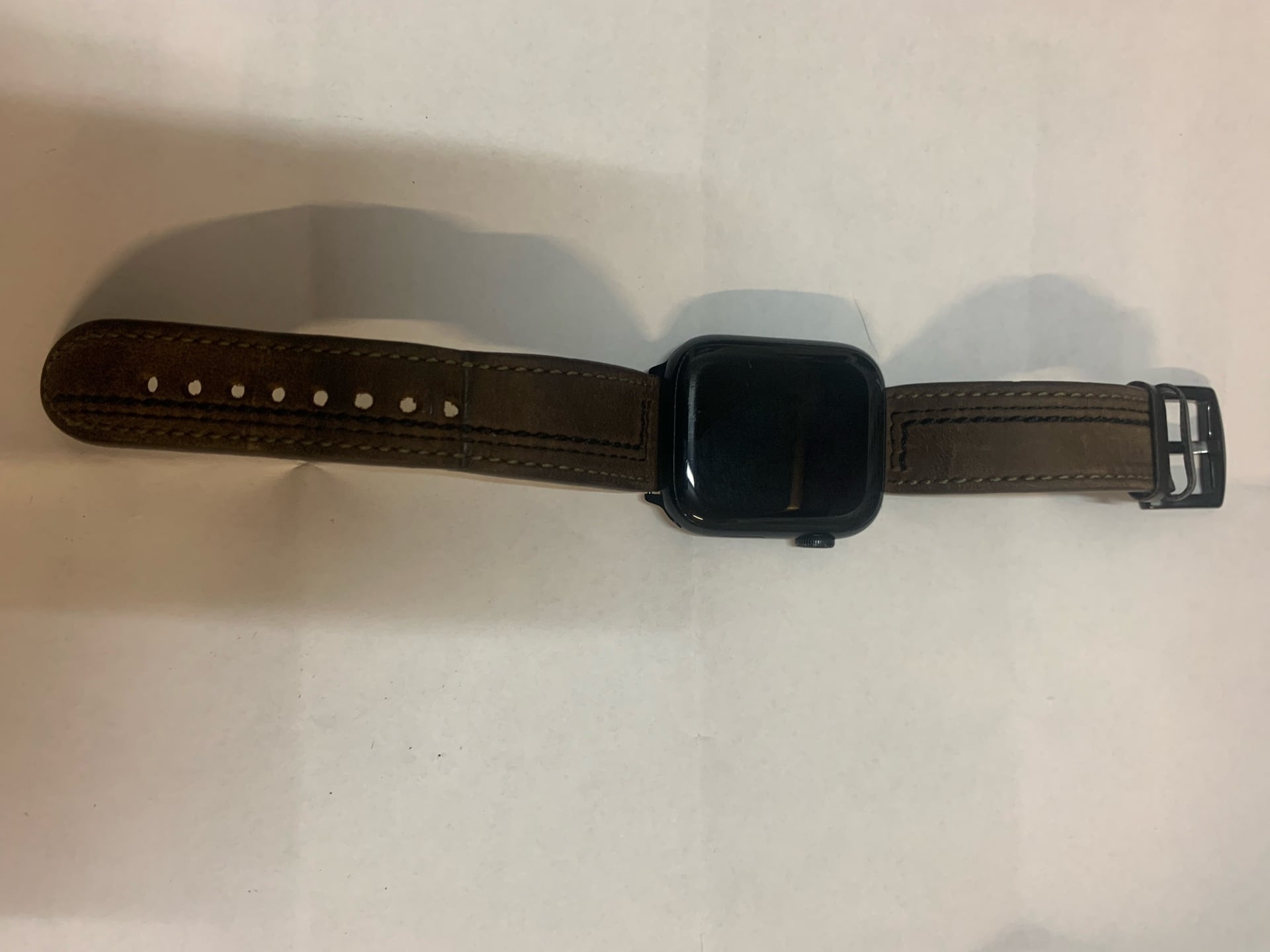 Apple Series 7 45 mm Aluminum Case brown Strap - Image 1