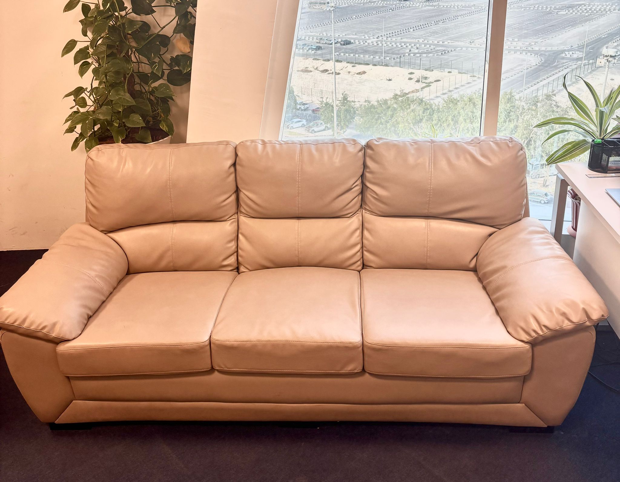 Leather sofa set (3+1+1) - Image 1