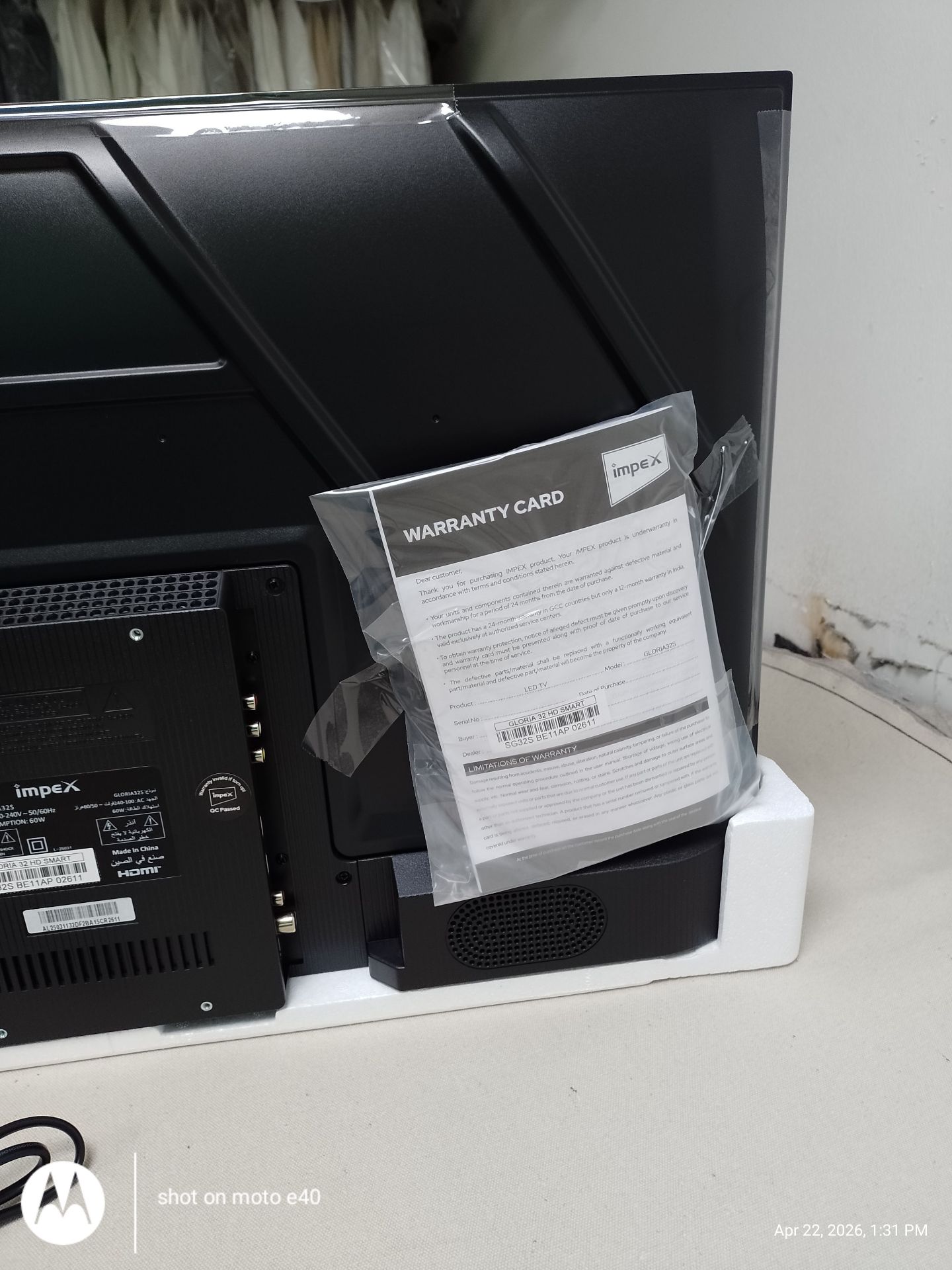 Impex 32 " brand new  2 year warranty  - Image 3
