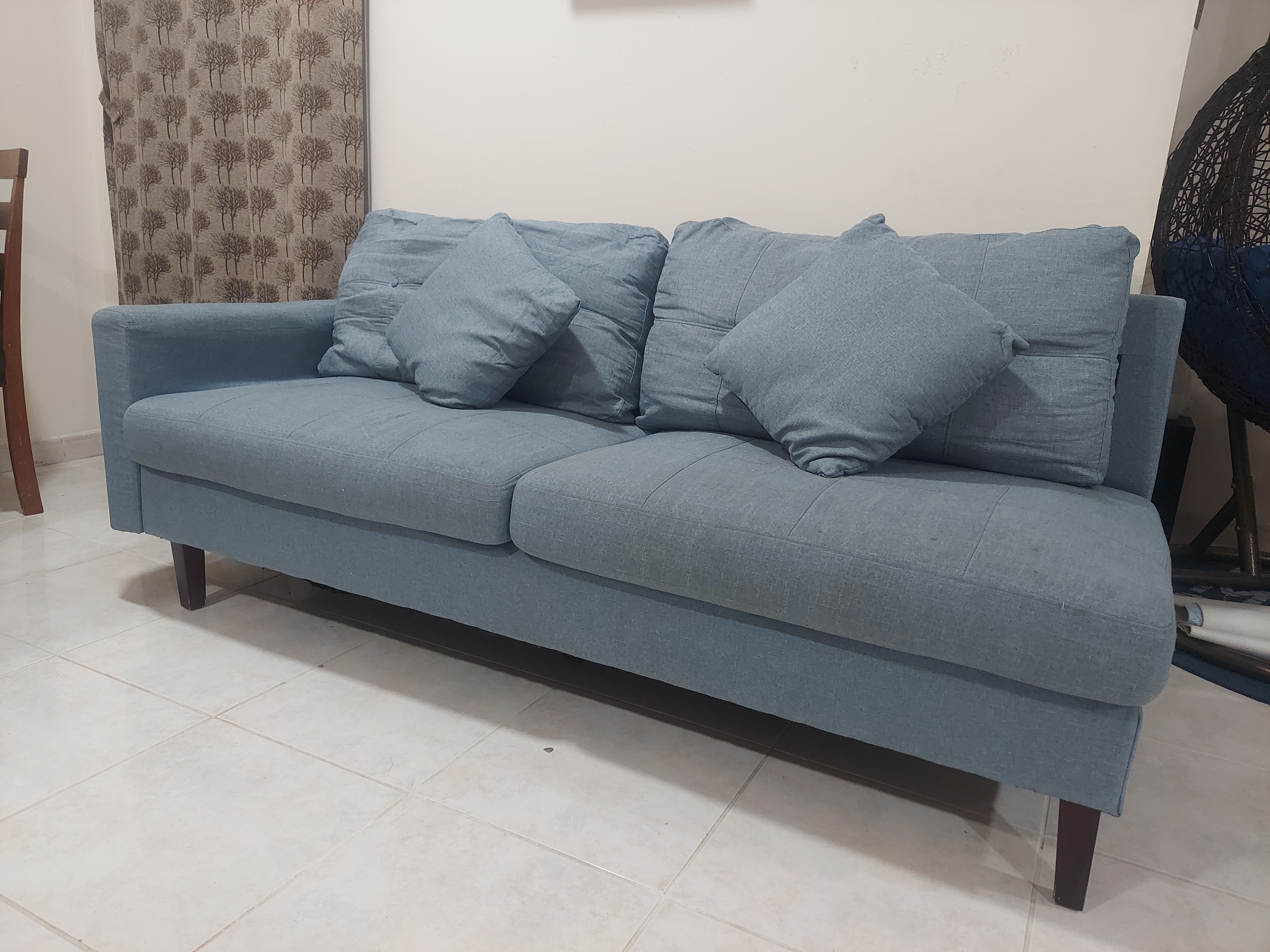 Comfortable L shaped fabric sofa for Sale in Mushareib area.  - Image 2