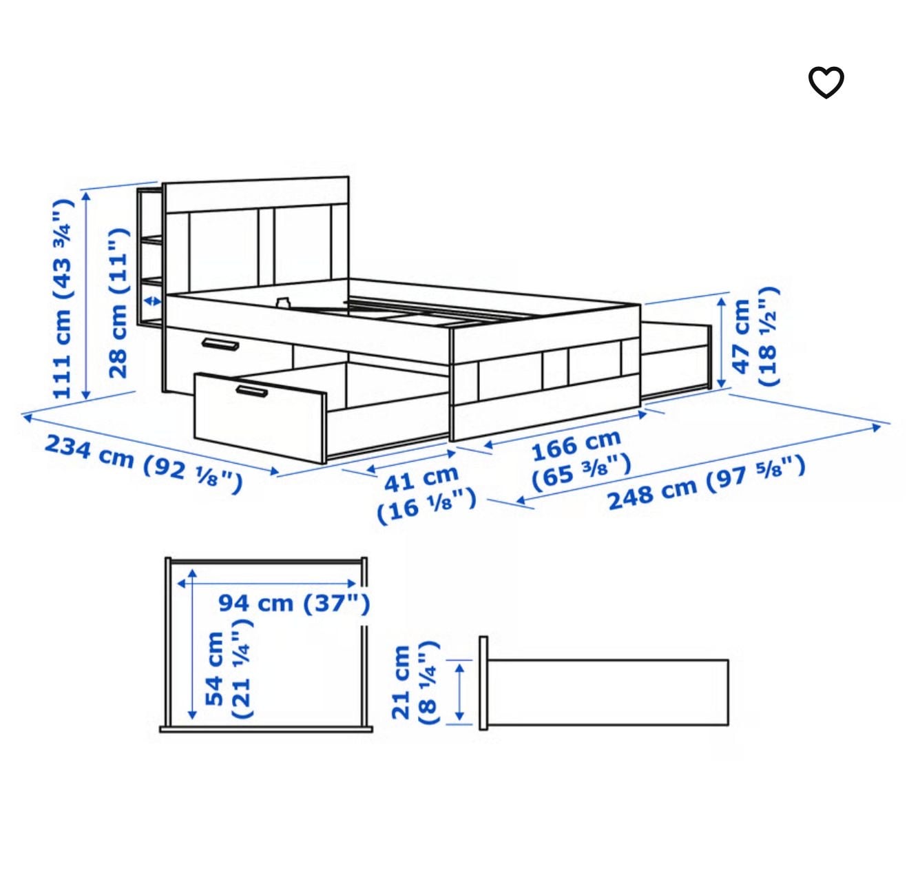 Bed frame with storage and headboard - Image 4