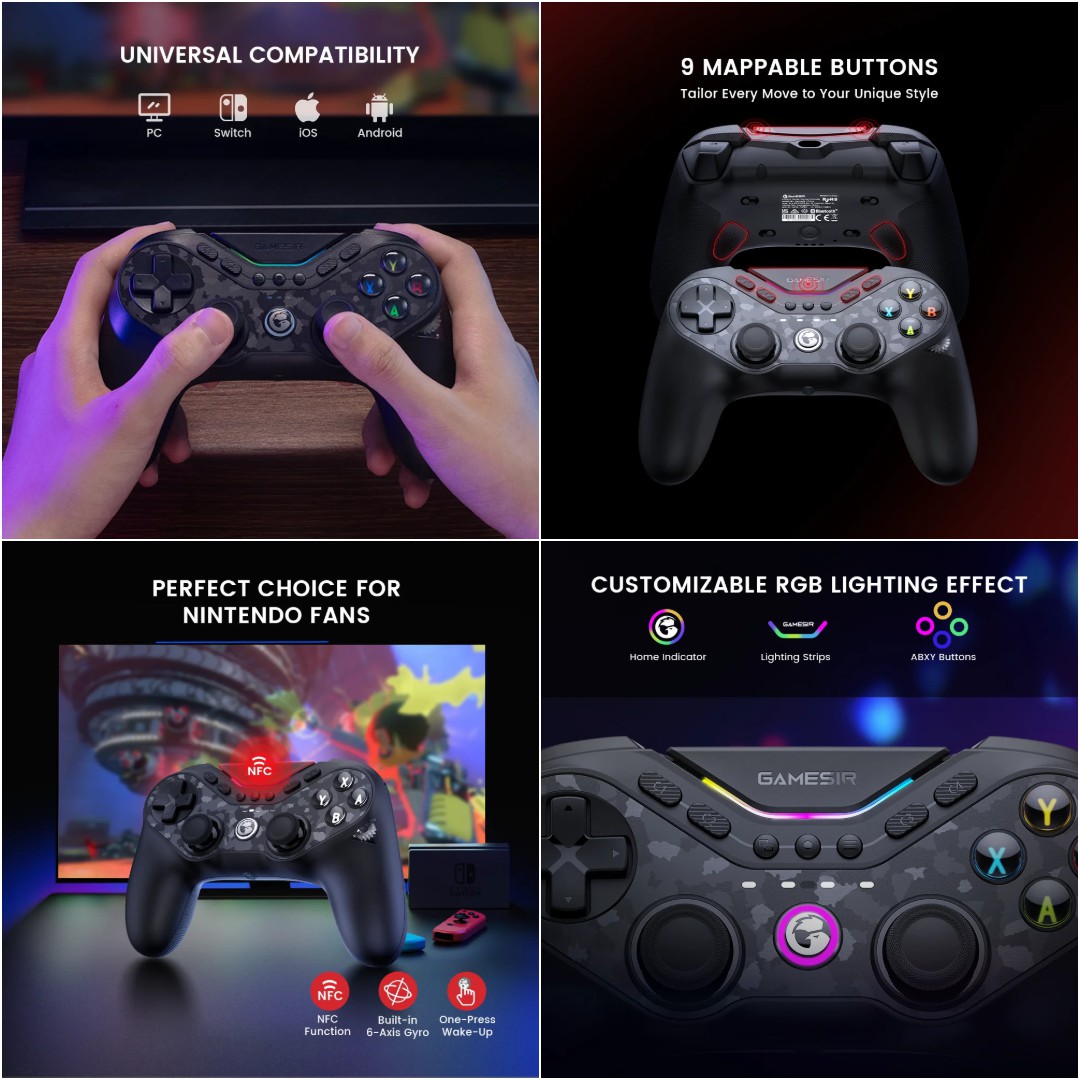 جهاز تحكم الألعاب GameSir Tarantula Pro Hall Effect - Image 7