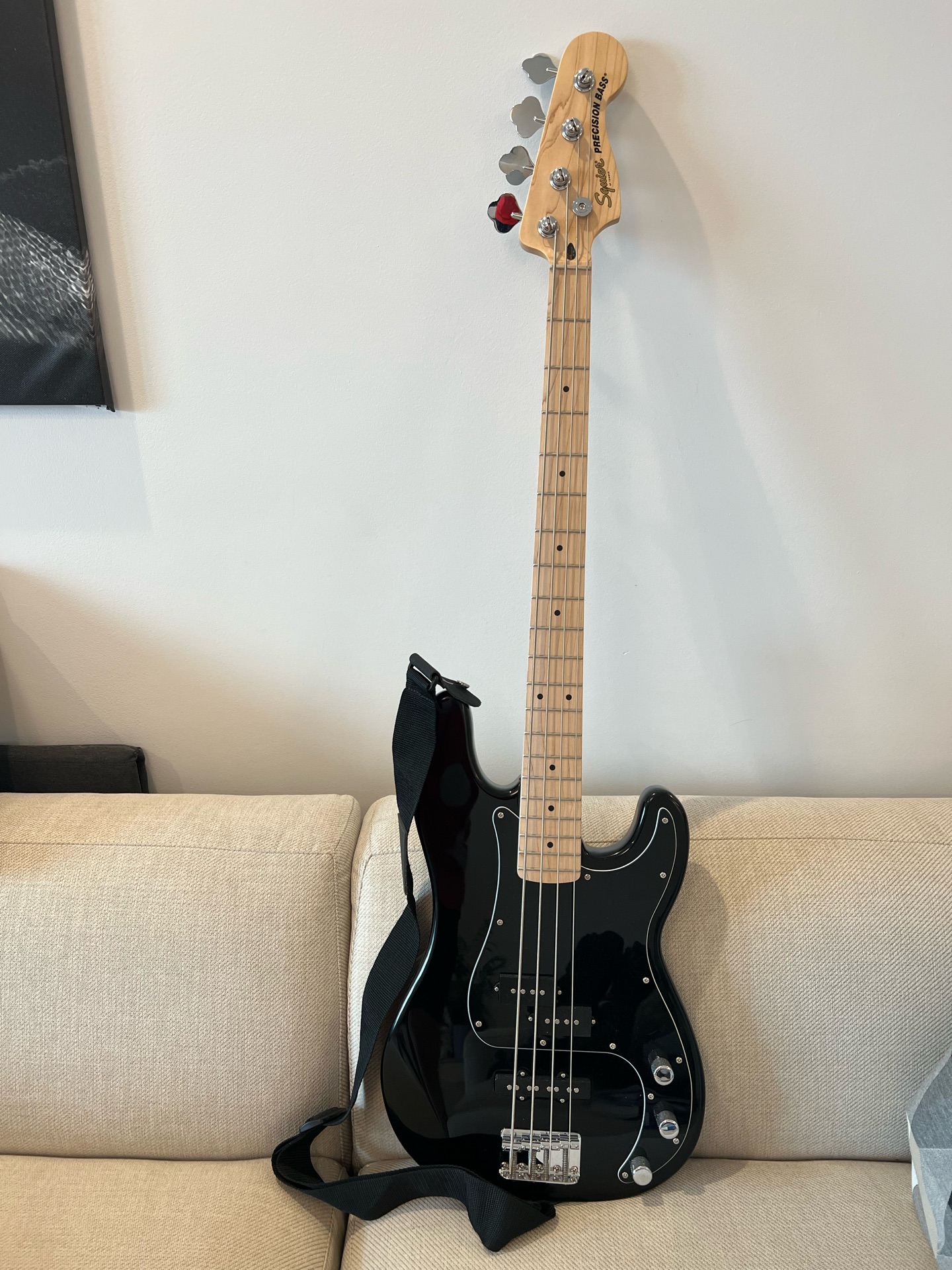 Bass guitar Squier Aff. P Bass MN PJ PACK BK - Image 1