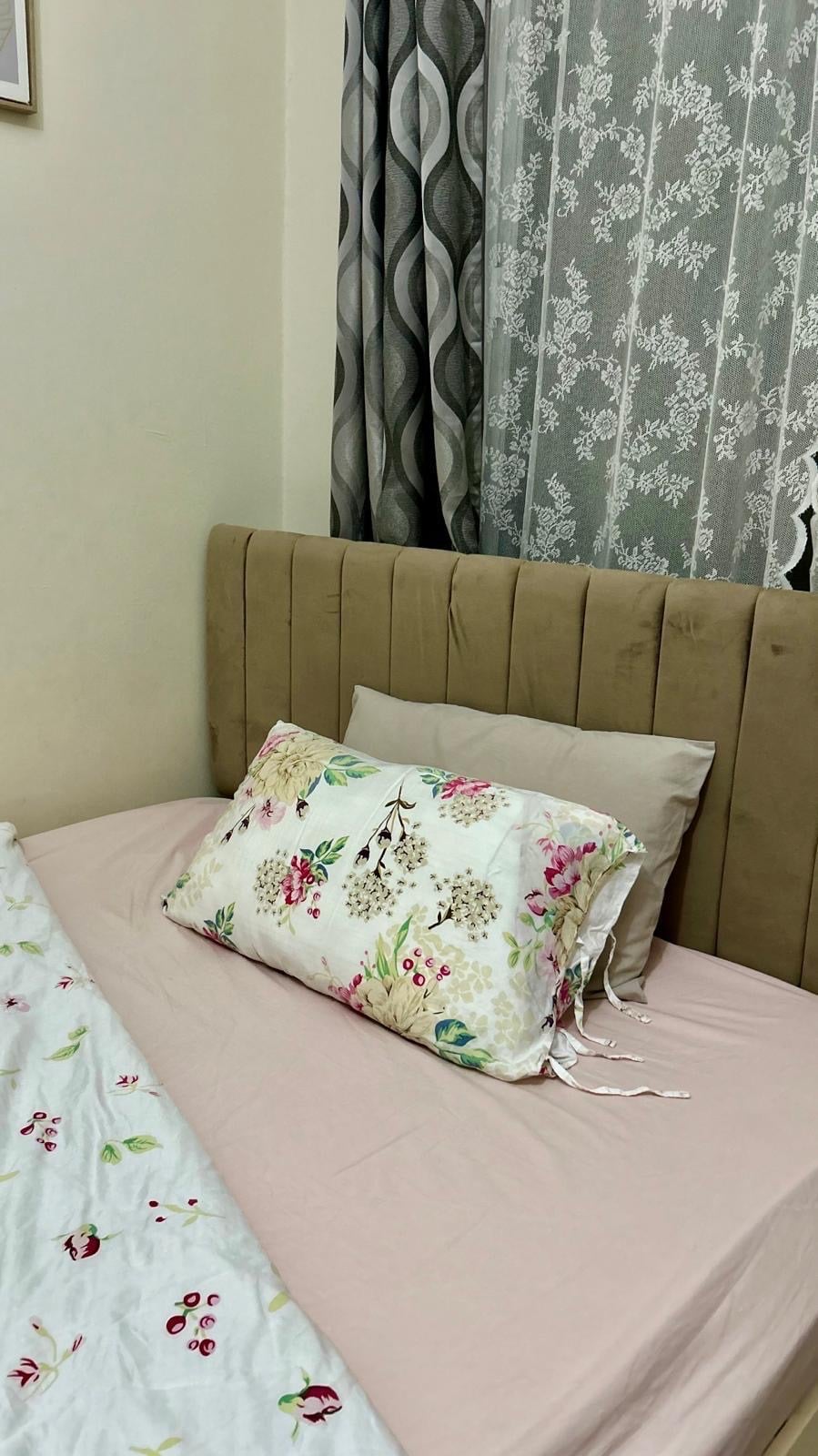 Brown bed frame with included mattress  - Image 2
