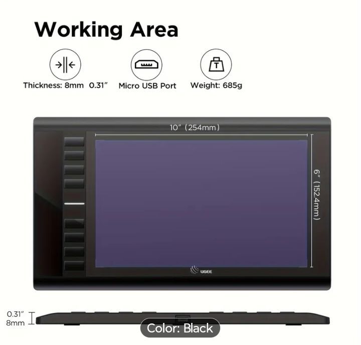 UGEE M708 GRAPHIC DRAWING TABLET - Image 6