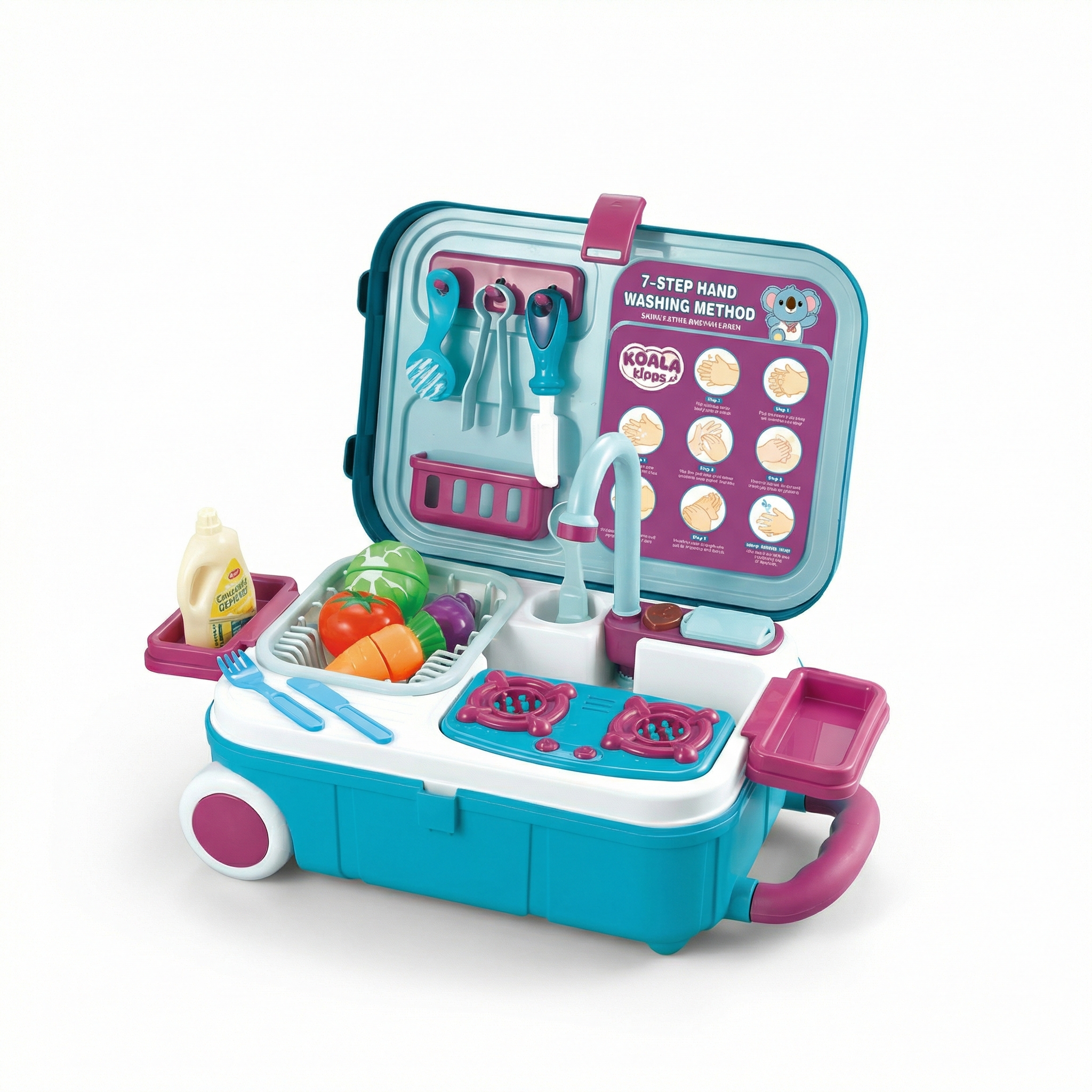 Wash Basin Luggage – Portable Kitchen Sink Play Set - Image 9