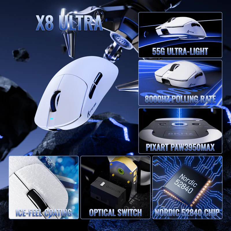 Attack Shark X8SE wireless gaming mouse  - Image 2