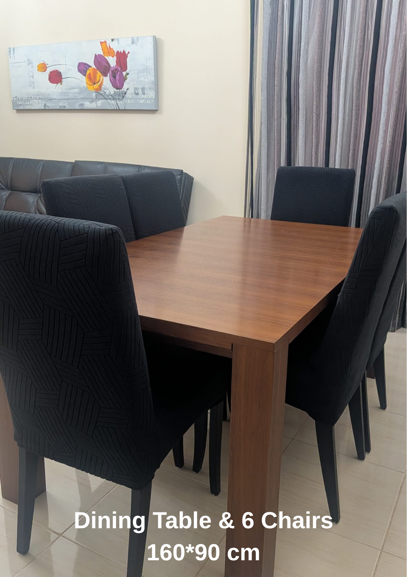 DINING TABLE WITH 6 CHAIRS - Image 3