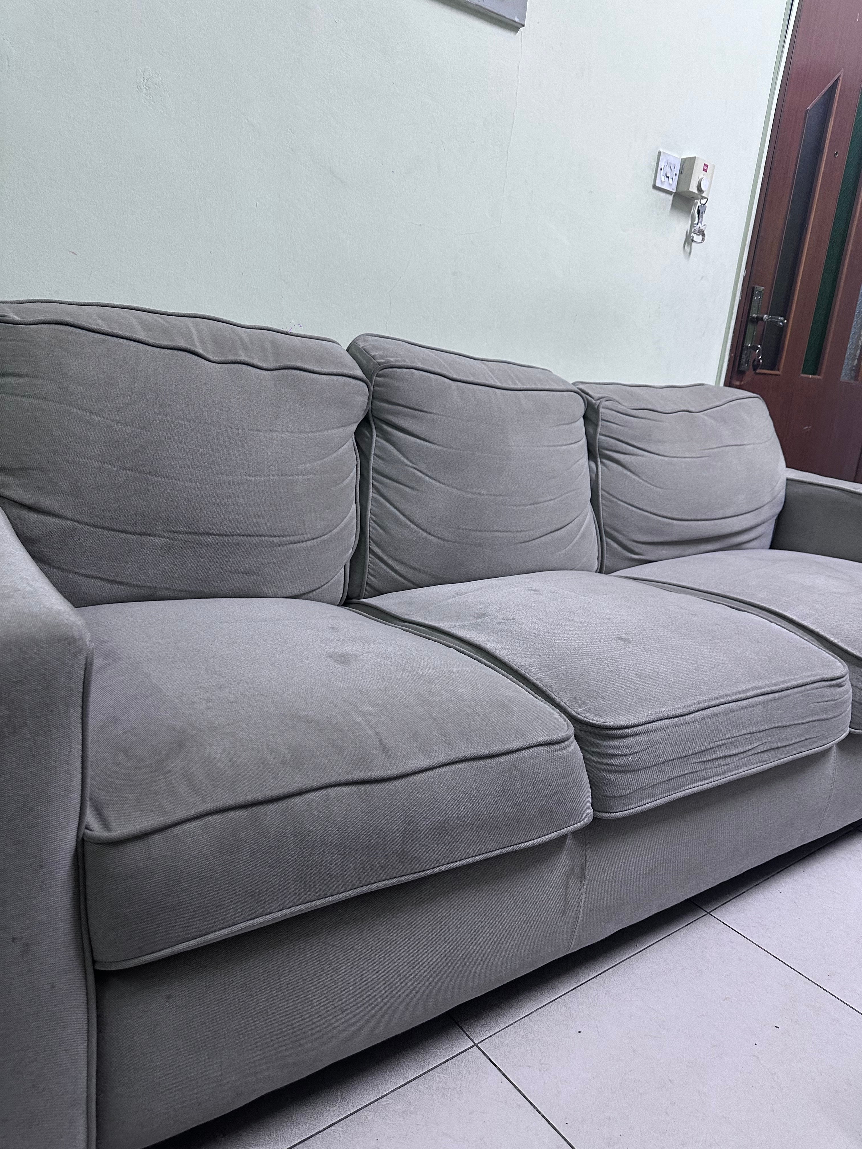 Grey sofa, 3 seater - Image 1
