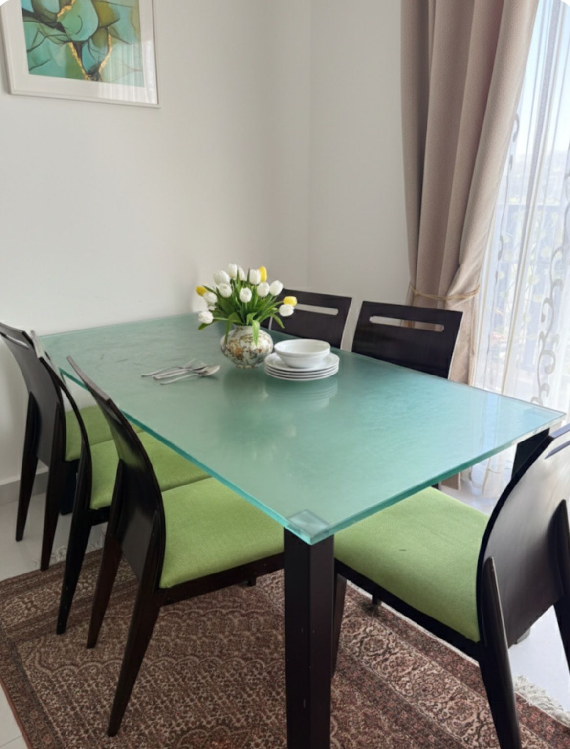 Very good big table with 6 chairs - Image 4