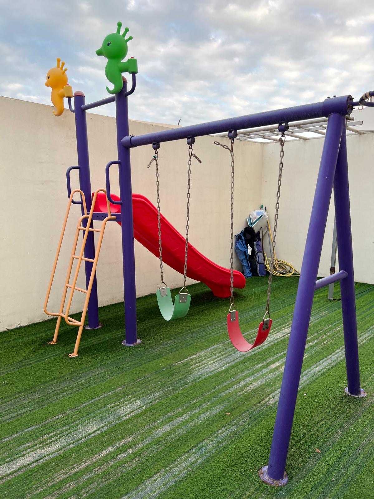 children's outdoor playground slide and swing - Image 4