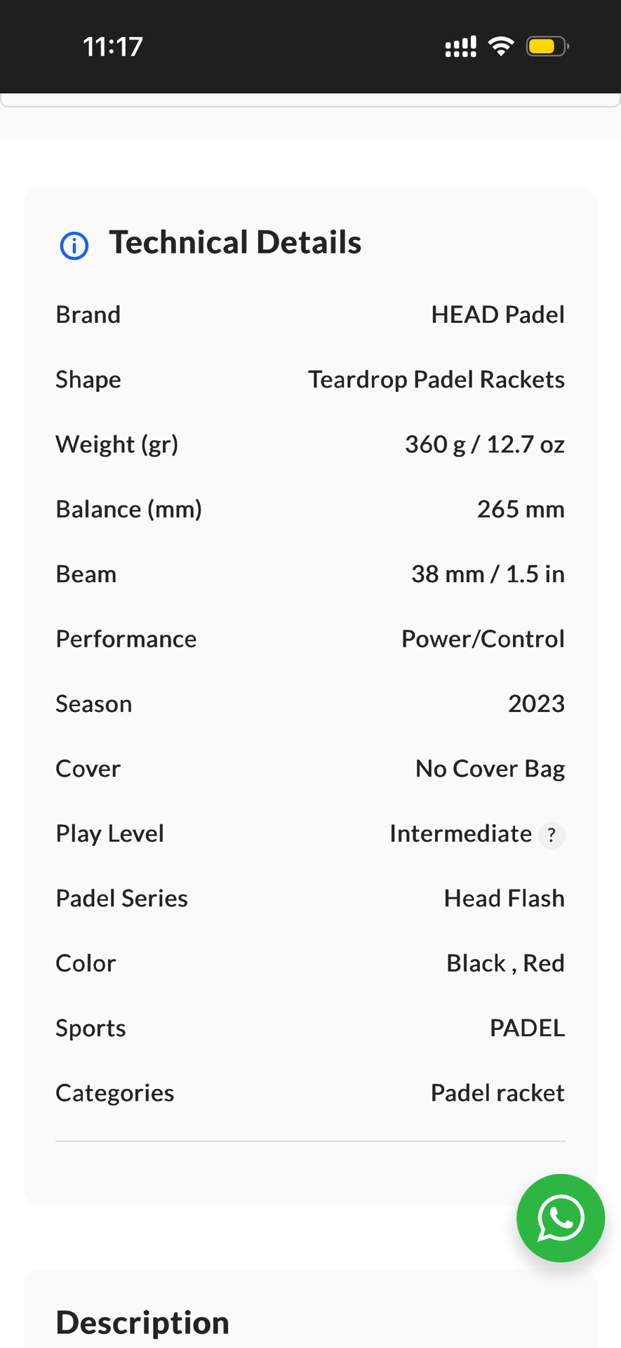 Head Padel racket- slightly used - Image 4