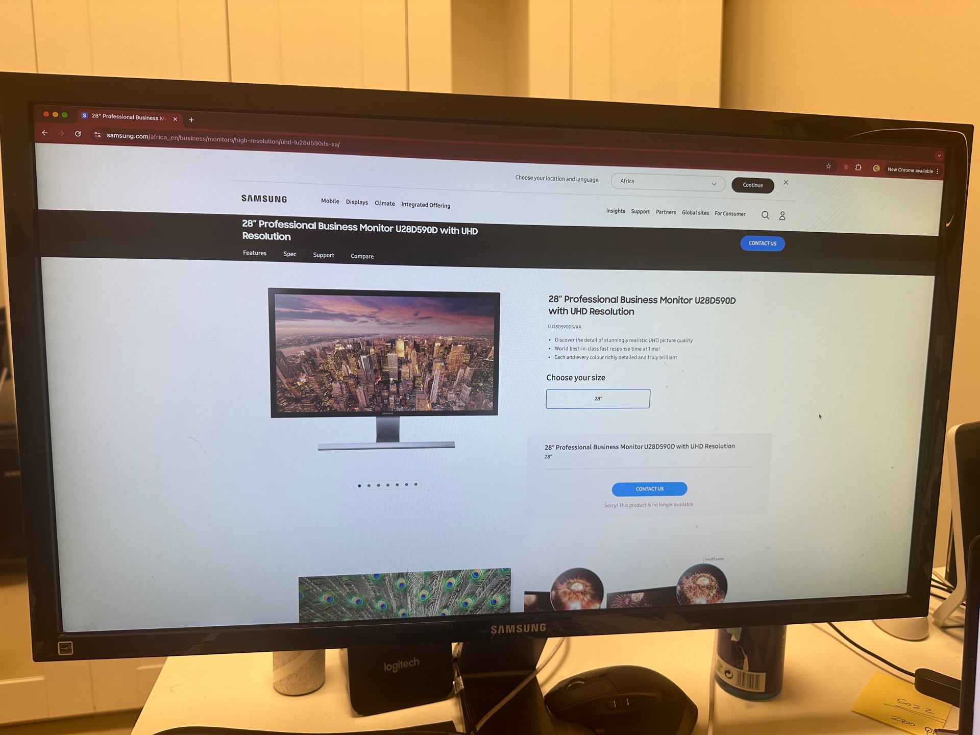 28 inch UHD/4k Samsung Monitor - Image 1