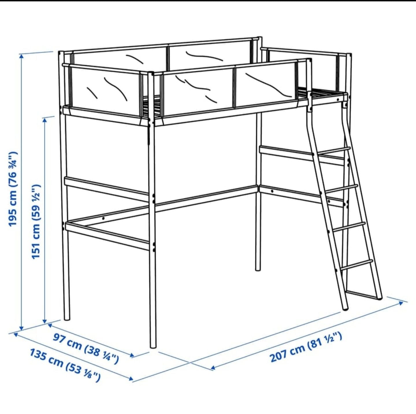 3 months old IKEA Loft Bed – Like New! 600qar - Image 2
