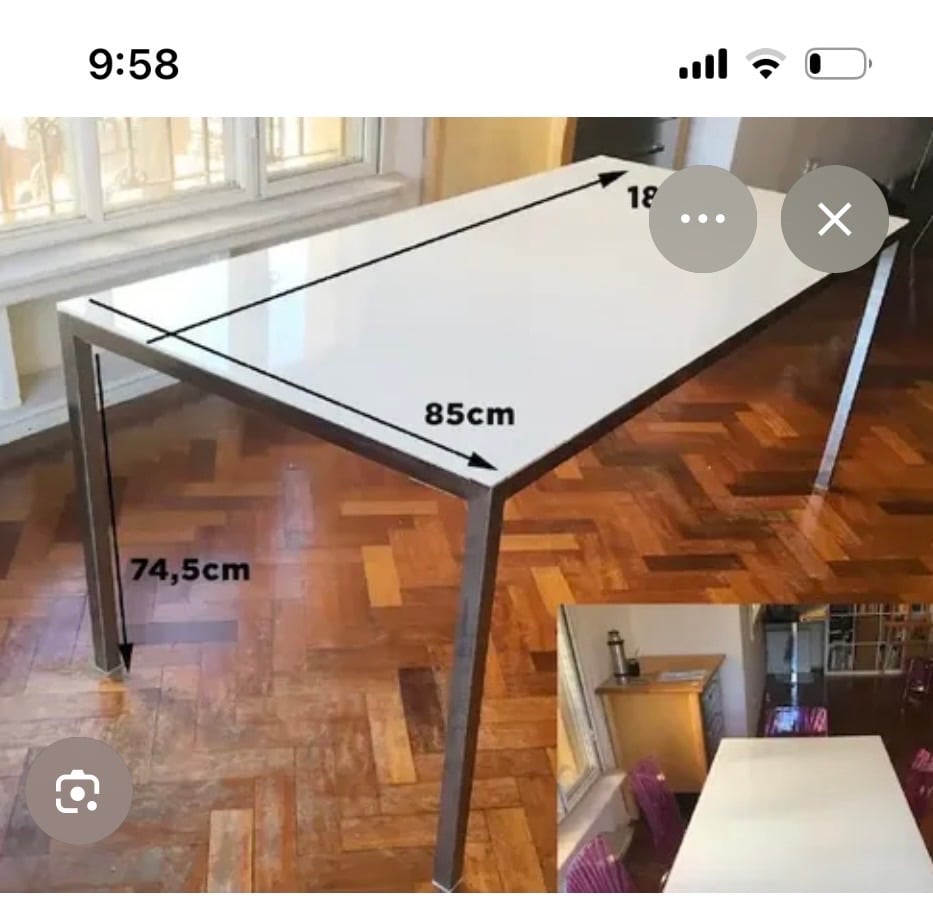 Dinner room table chrome-plated TORSBY. - Image 4