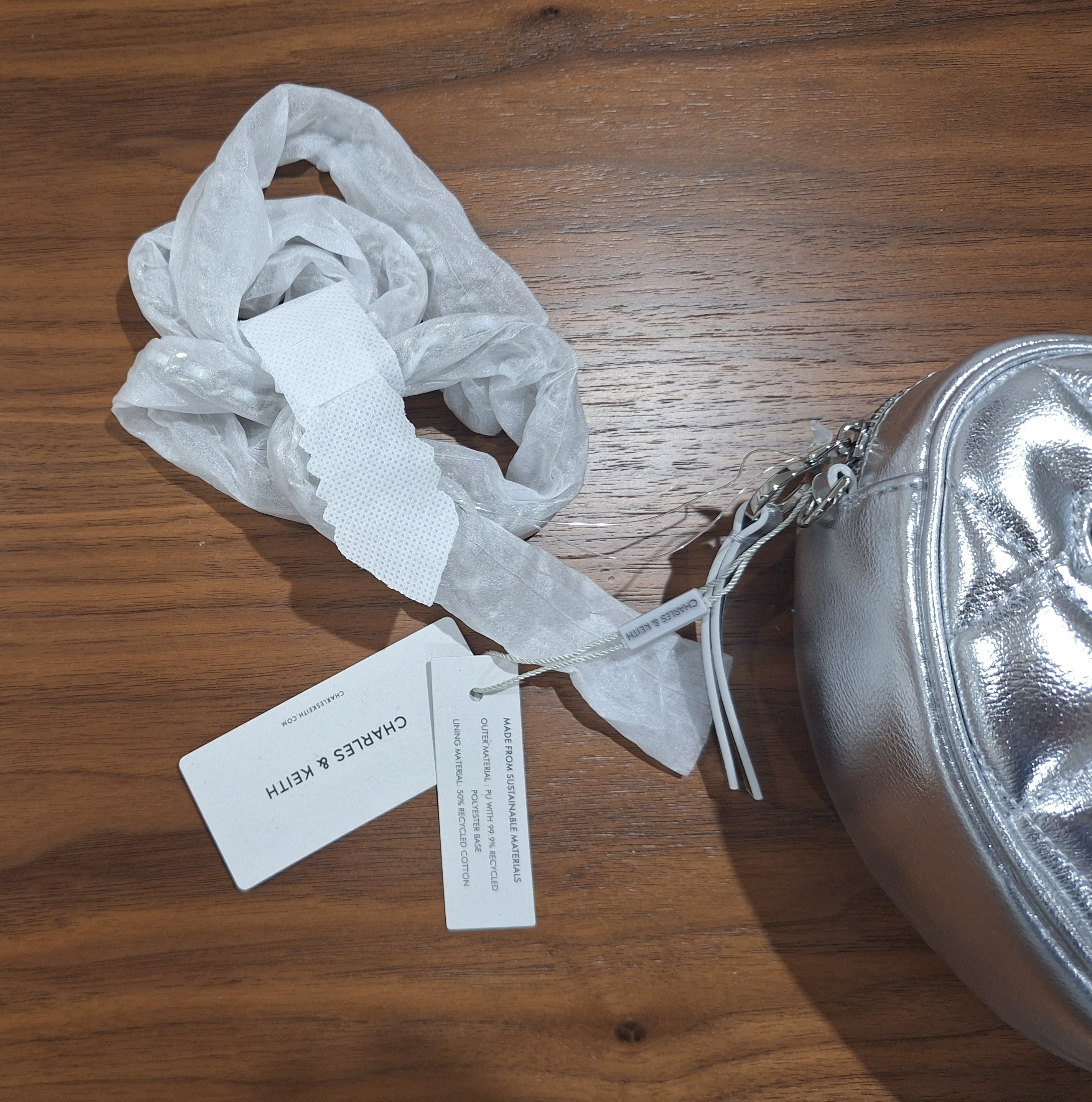 Charles and Keith Silver Heart - Image 3