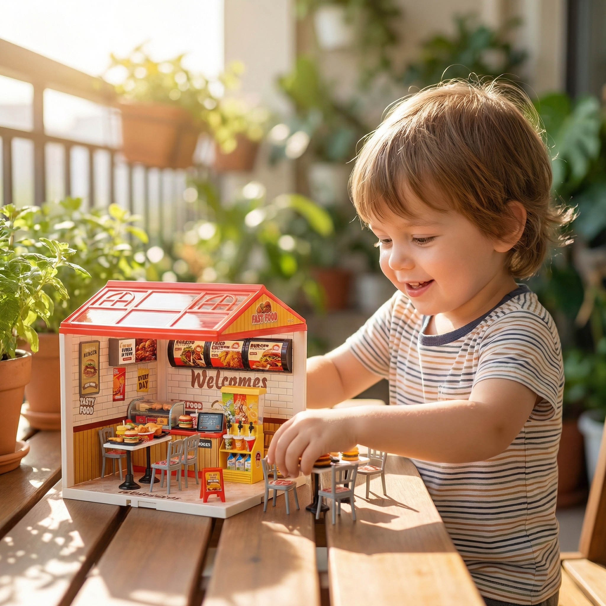 DIY Mini Fast Food Shop Building Set - Image 4
