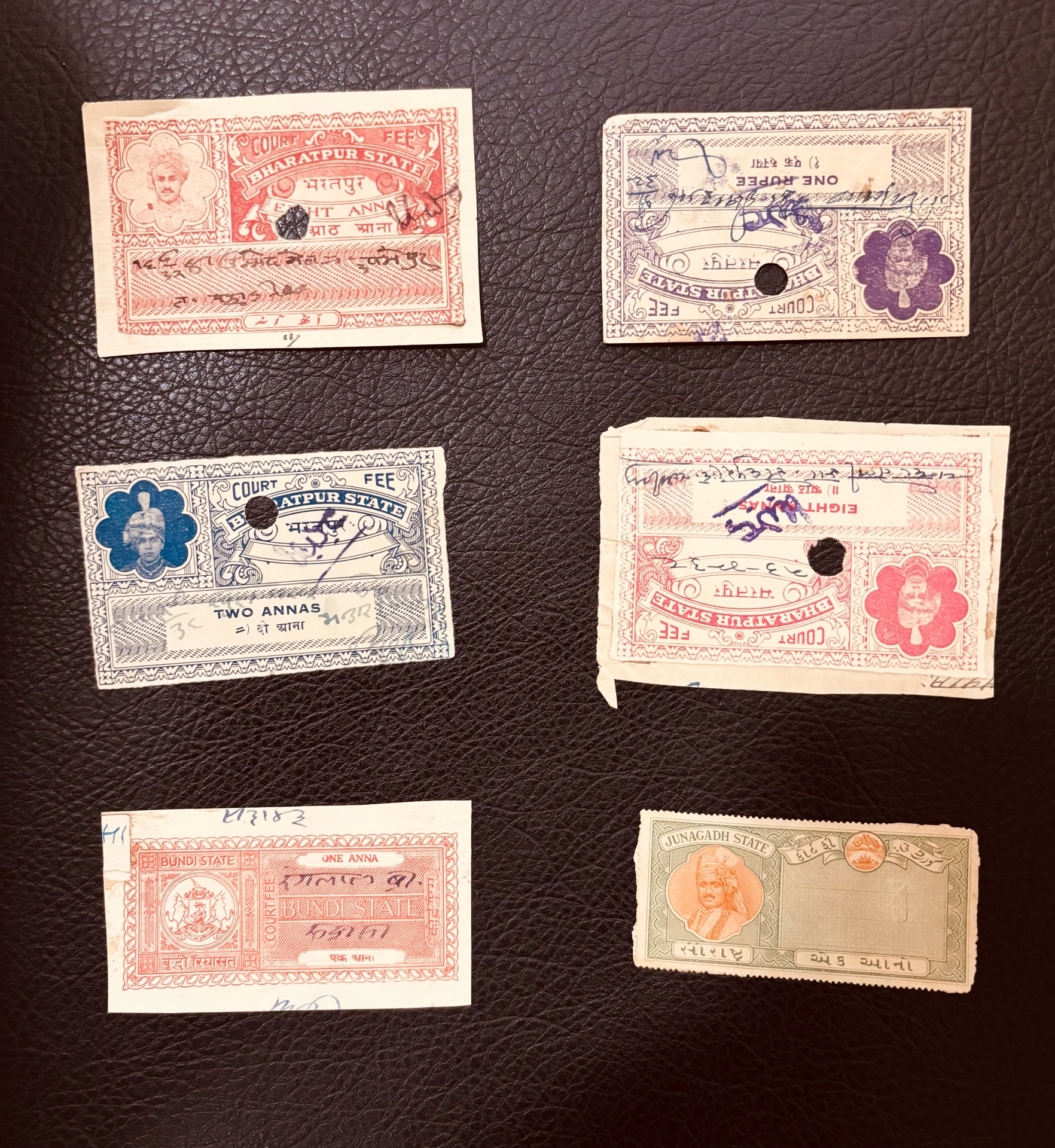 India princely states revenues - 40 stamps- 10 different states  - Image 2