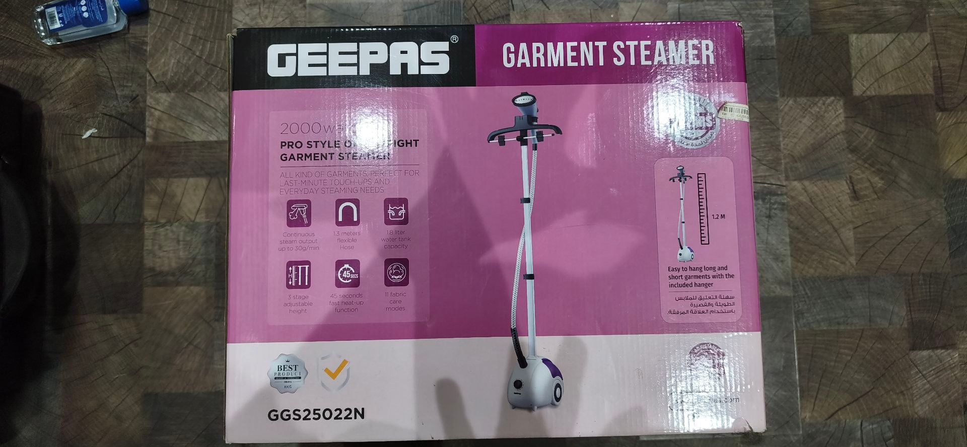 Geepas Professional Vertical Steam Iron (GGS25022N) - Image 3