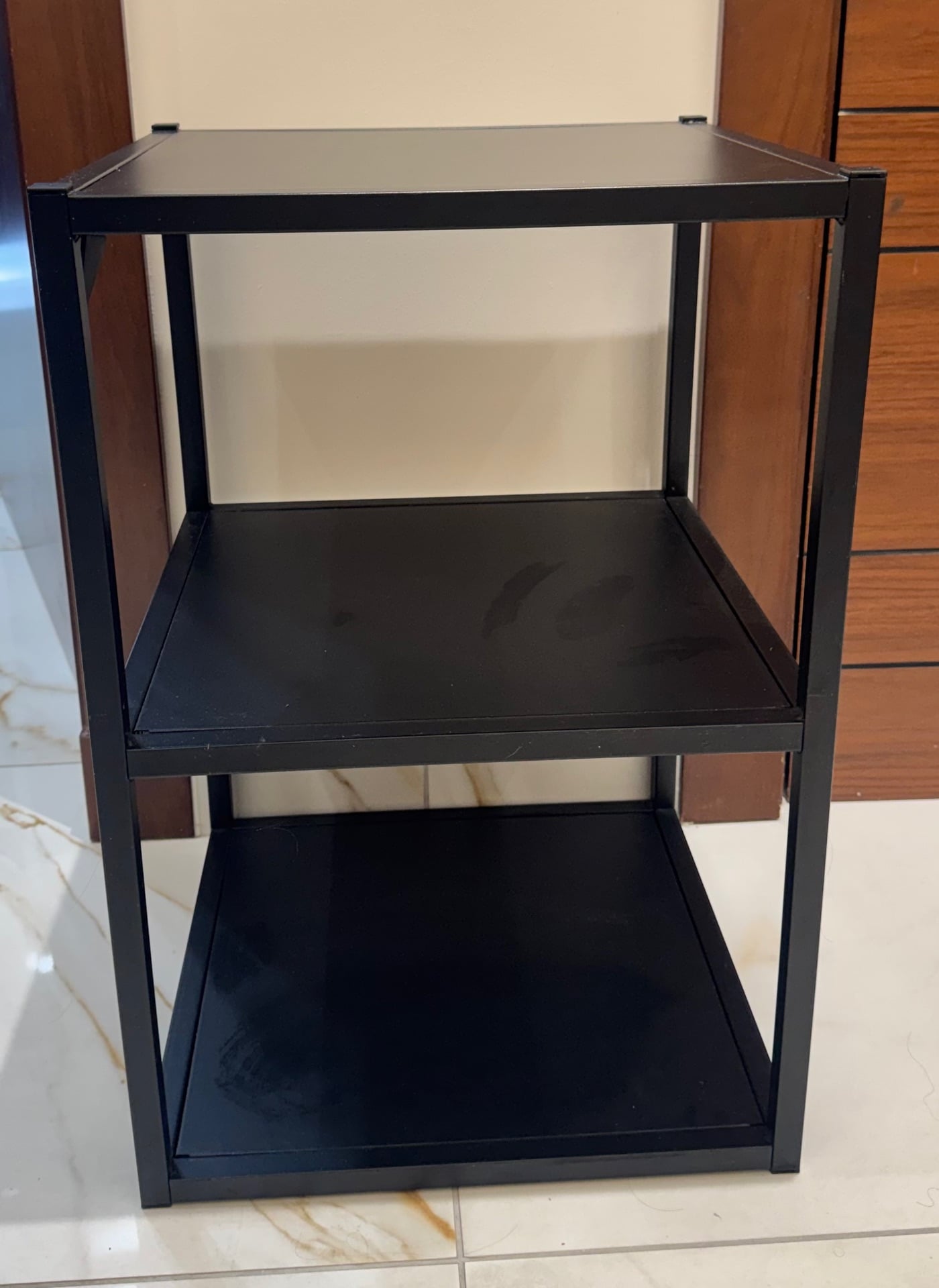 Black 3-Tier Shelf / Side Table - Image 1