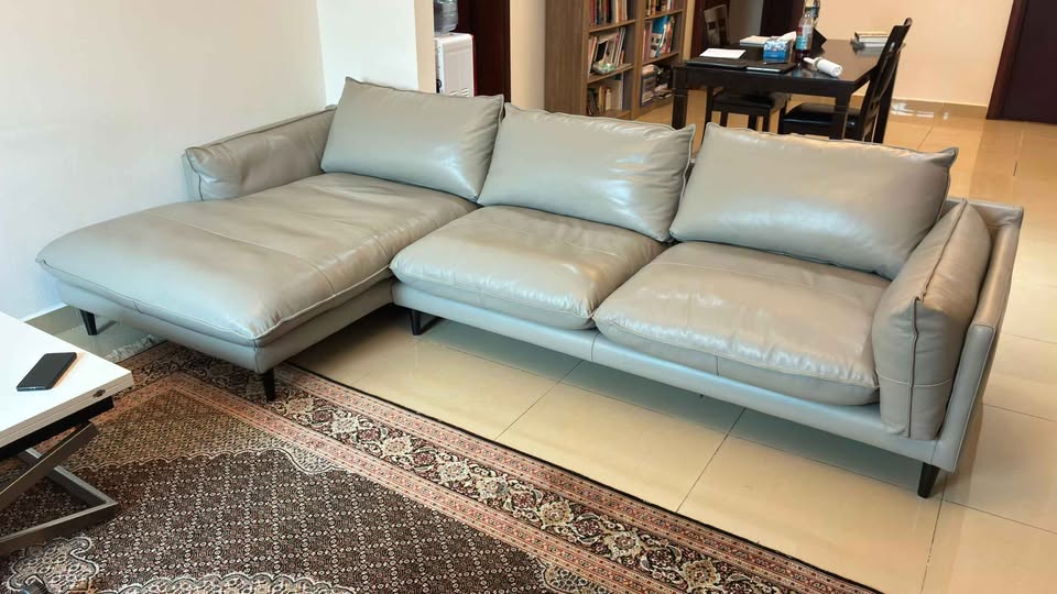 Leather Sofa - Left-Hand L-Shape Corner Chaise (2x pieces available) - Image 1