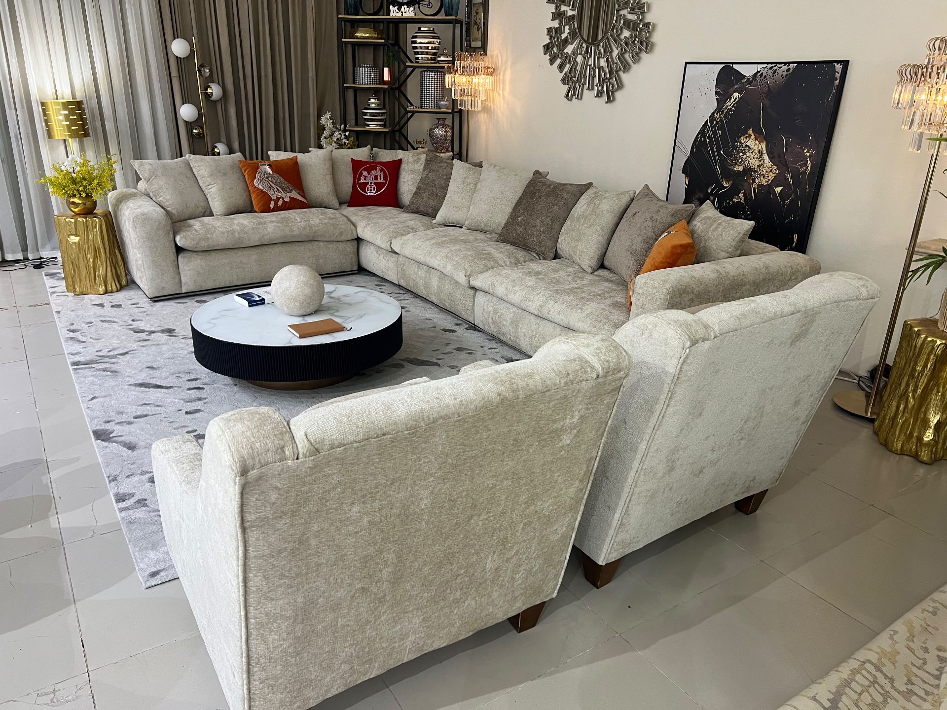 100% BREND NEW HOME CENTER U SHAPE SOFA FOR SELL CALL OR WHAT'S APP > 71532454 - Image 9