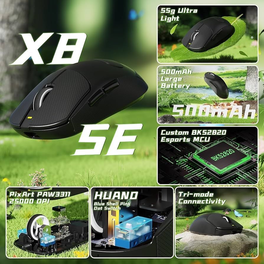 Attack Shark X8SE wireless gaming mouse  - Image 4