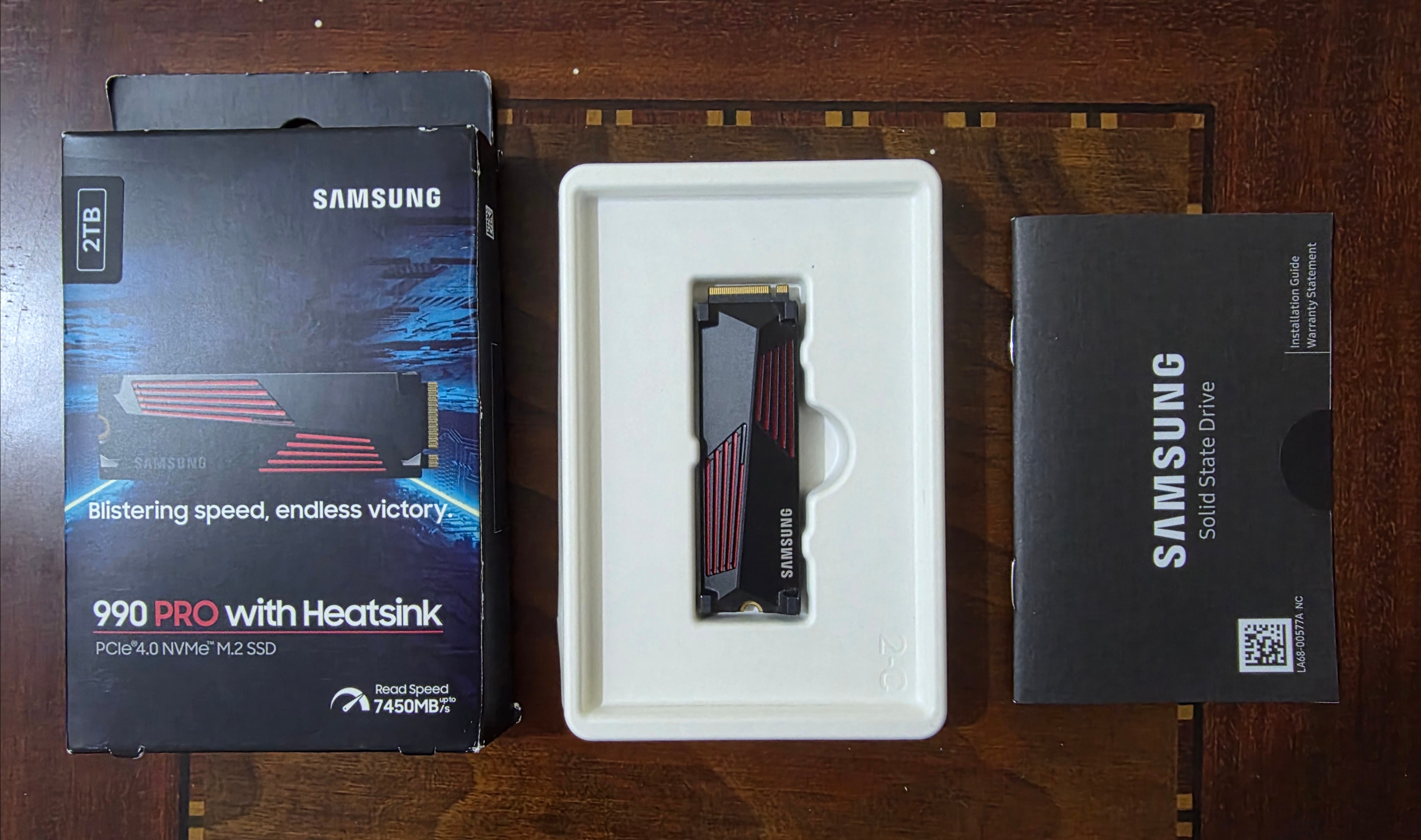 SAMSUNG 990 Pro 2TB Heatsink Like-New. PS5 Compatible. - Image 1