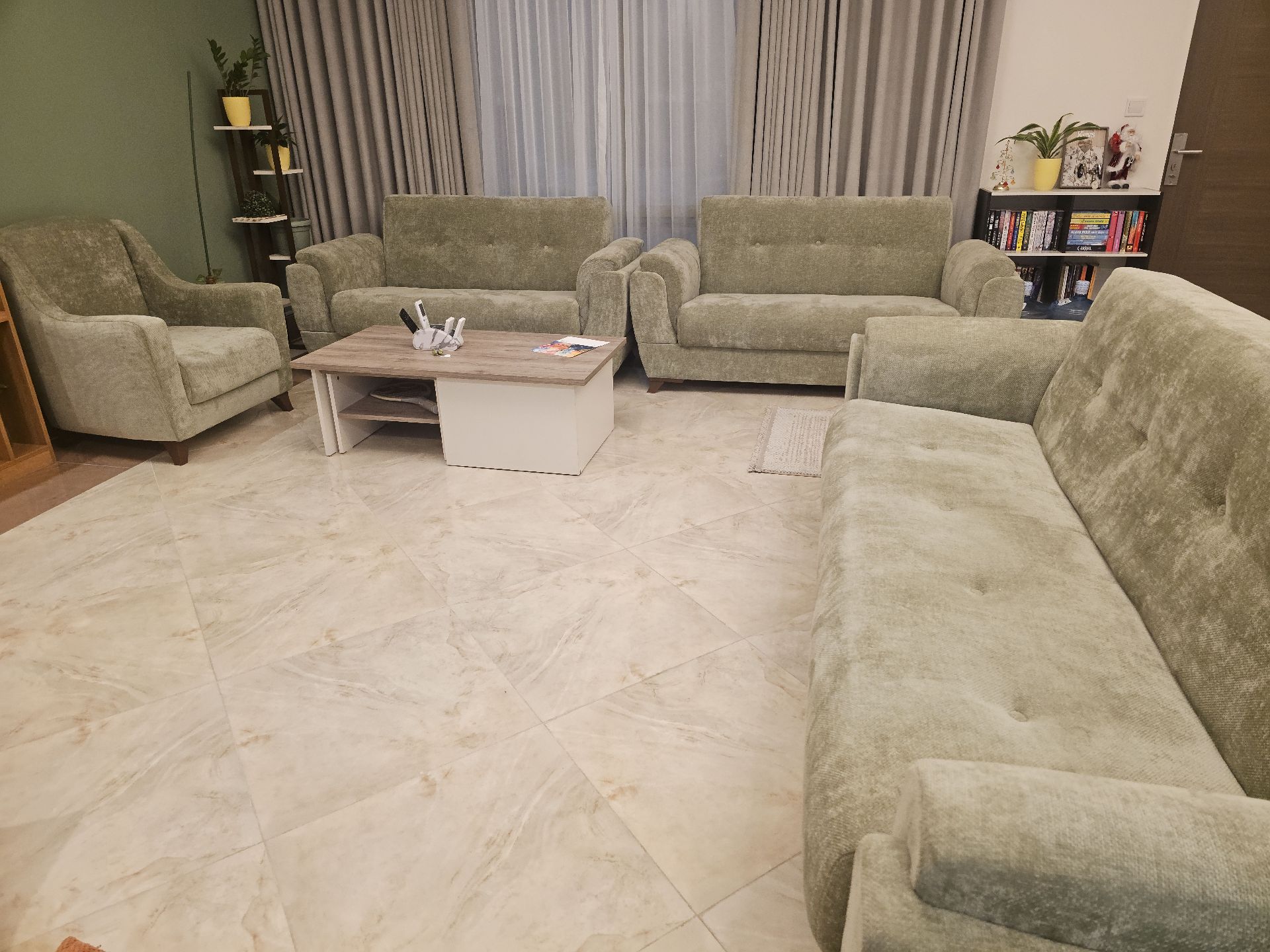 Sofa set with chairs, cofee table - Image 1
