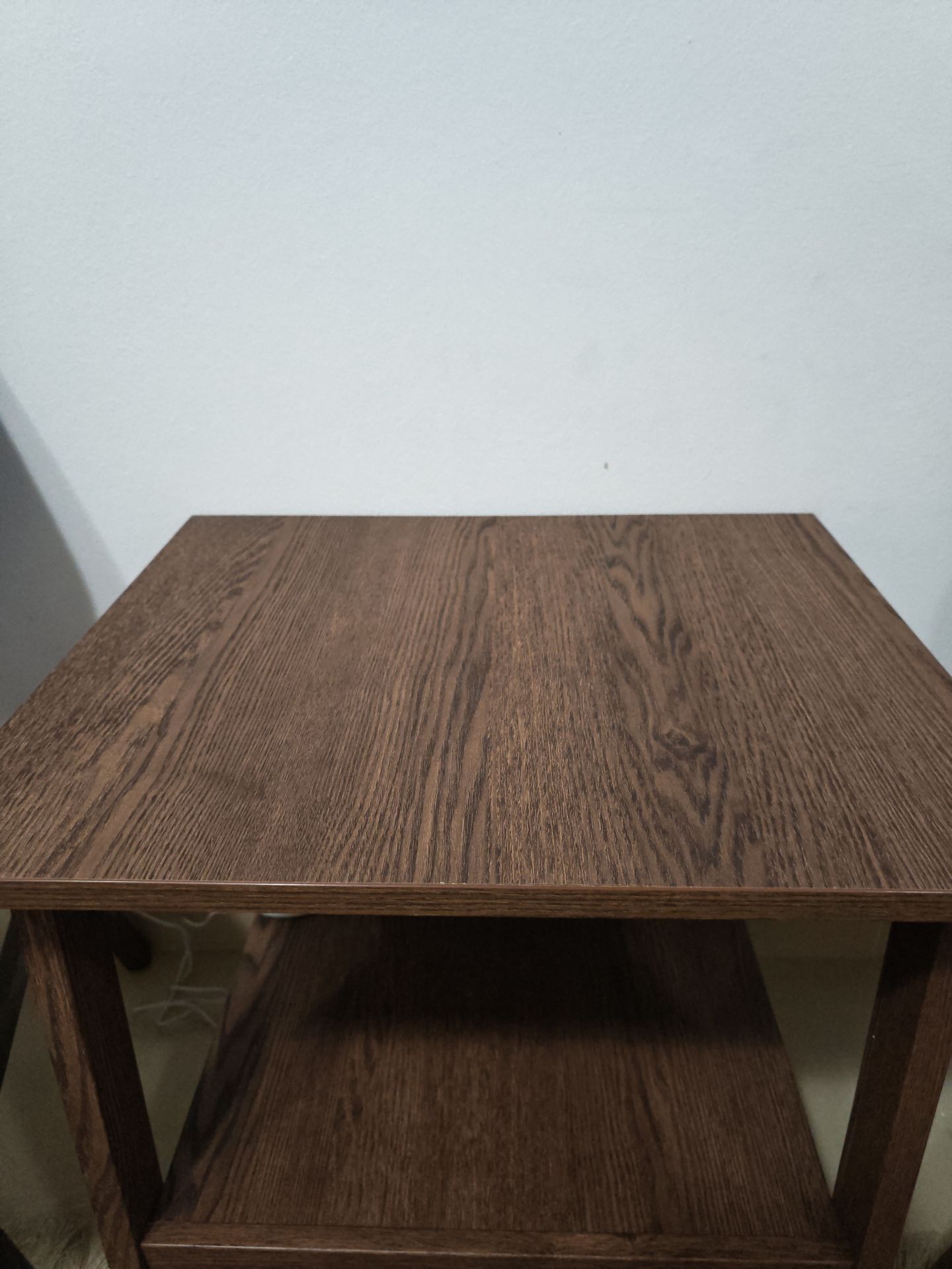3-Piece Mid-Century Modern Set – 2 Blue Accent Chairs & Walnut Side Table - Image 3