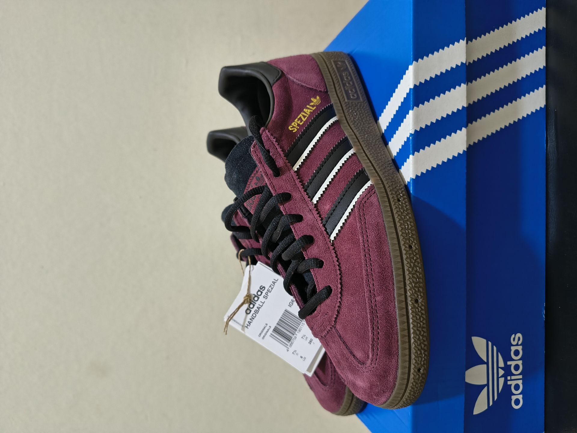 Adidas Handball Spezial Maroon / Black (Brand New, Original & Size 8 US) - Image 1