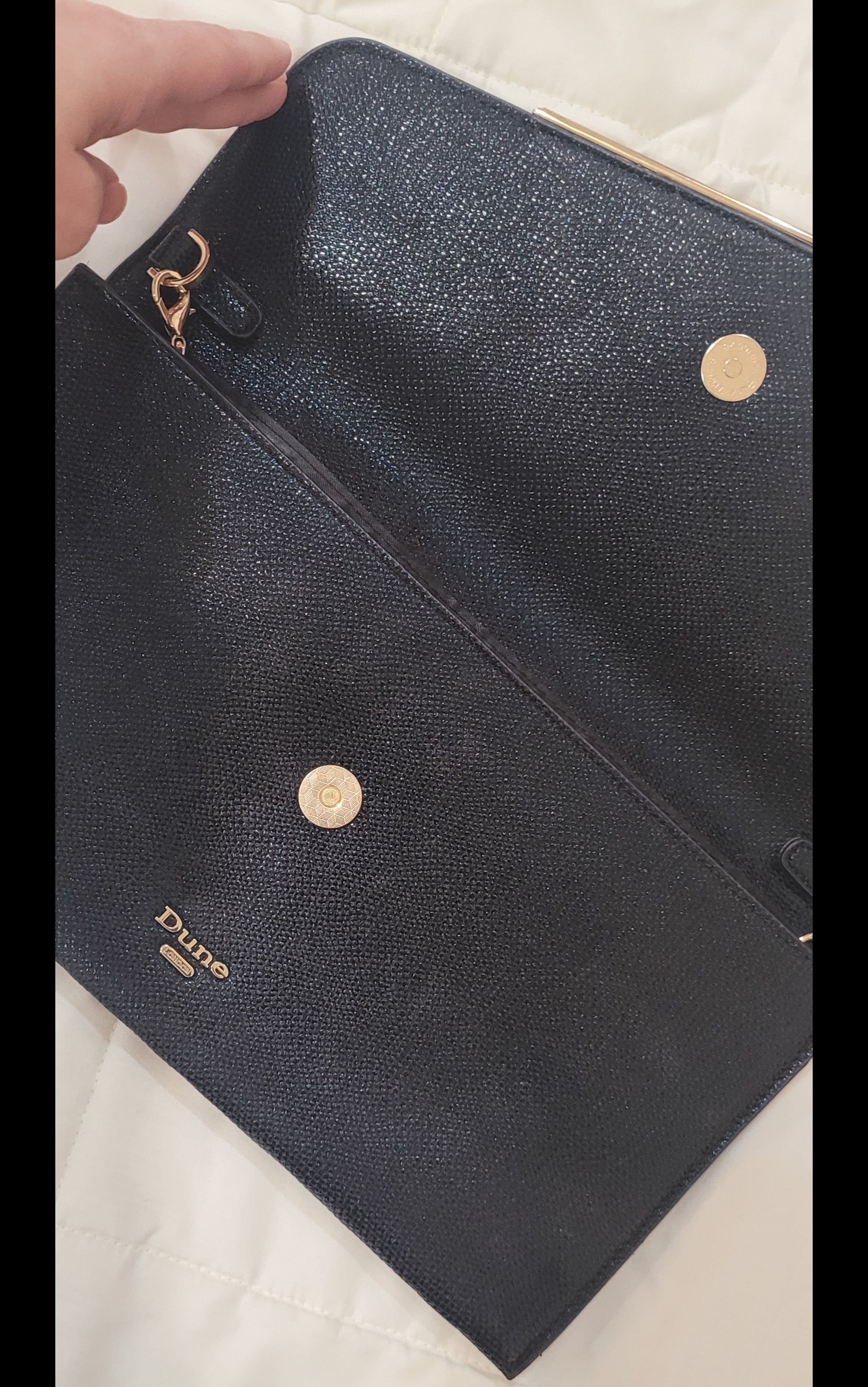 Women black clutch from Dune - Image 2