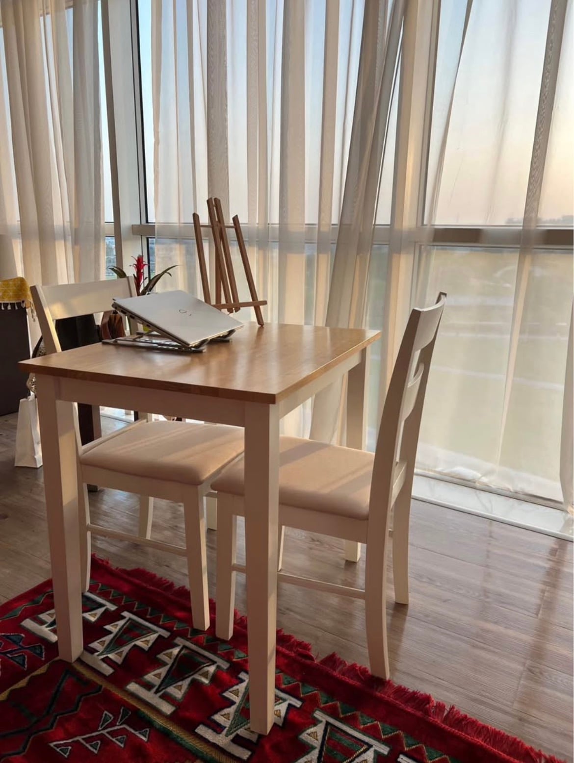Compact Bistro Table Set for 2 - Perfect for Work & Dining - Image 2