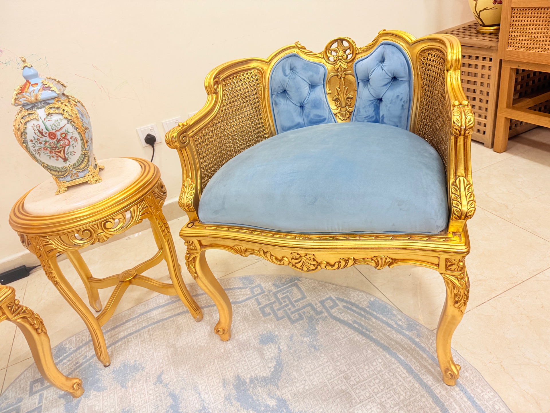 French style armchairs setty - Image 4