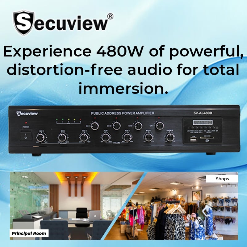  Secuview 480W Public Address Amplifier (4 Zones) - Image 5