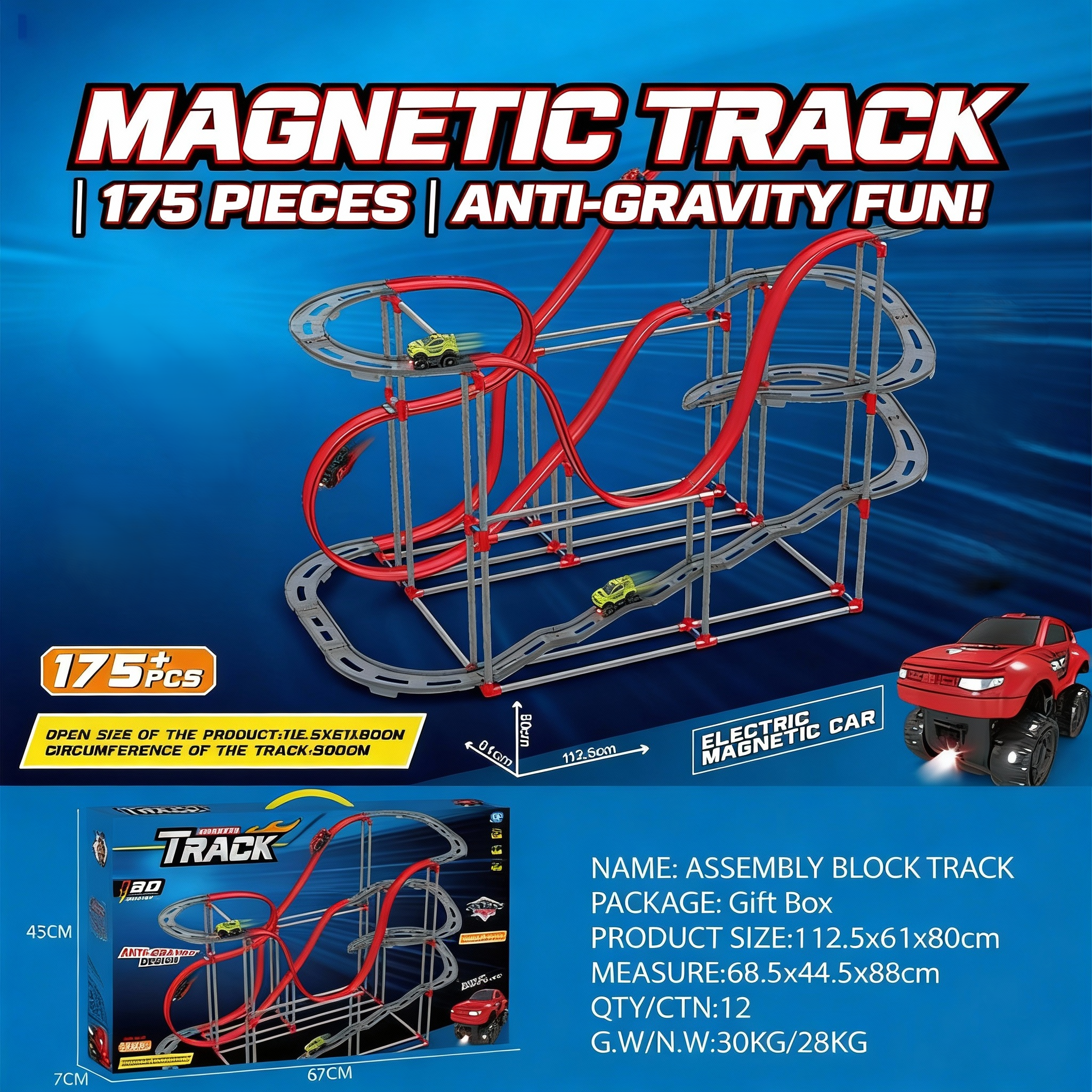 Magnetic Track Racing Set 175PCS - Image 1