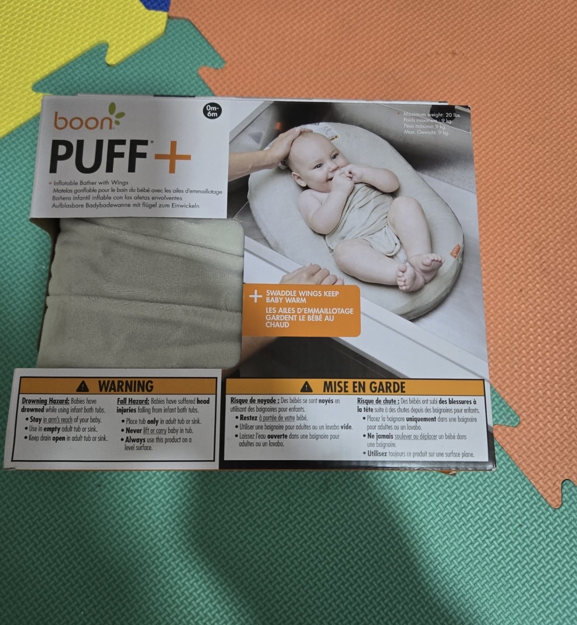 Brand new Baby Boon puff Plus inflatable baby bather with wings- perfect travel - Image 1