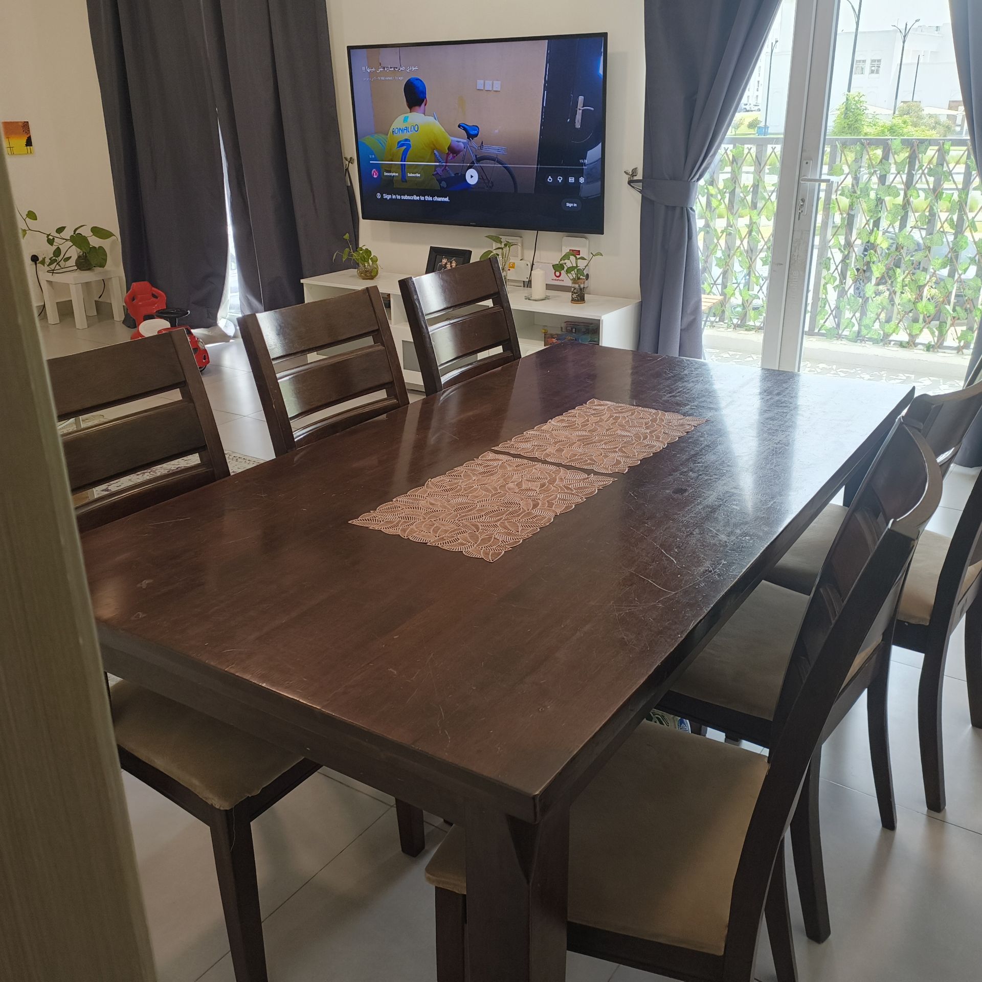  dining table set with 6 chair - Image 5
