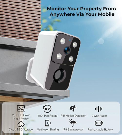 Secuview Wireless IP Outdoor Weatherproof Security Battery Camera - Image 4