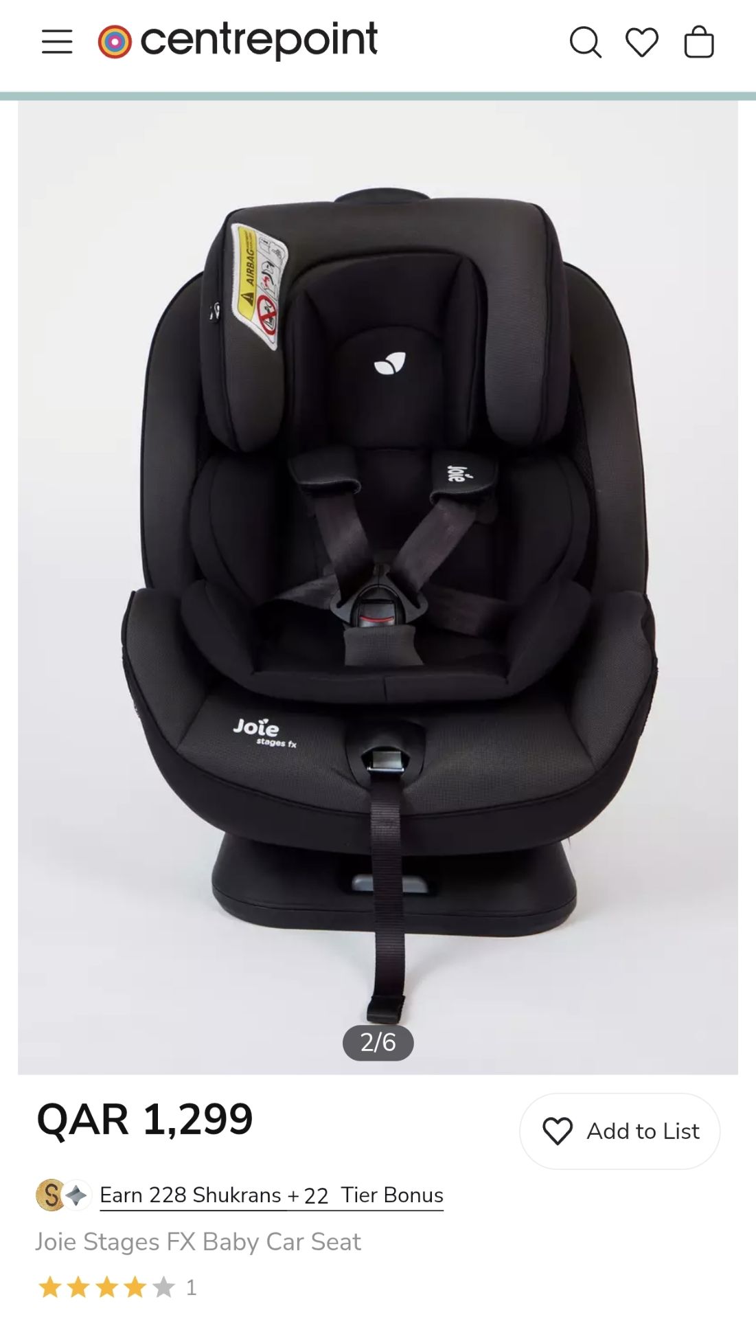 Joie Stages FX مع Isofix للمجموعات 0+/1/2 (السعر الأصلي 1300 ريال، للبيع بـ 600 ريال) - Image 10