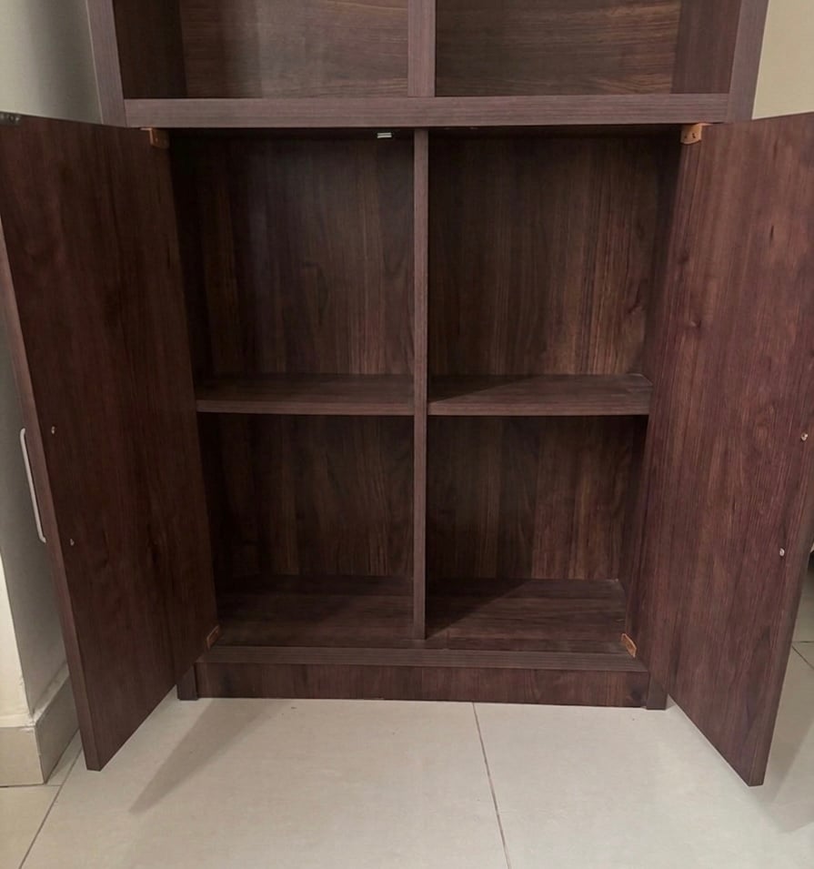 Tall Wooden Bookshelf / Storage Cabinet - Image 4