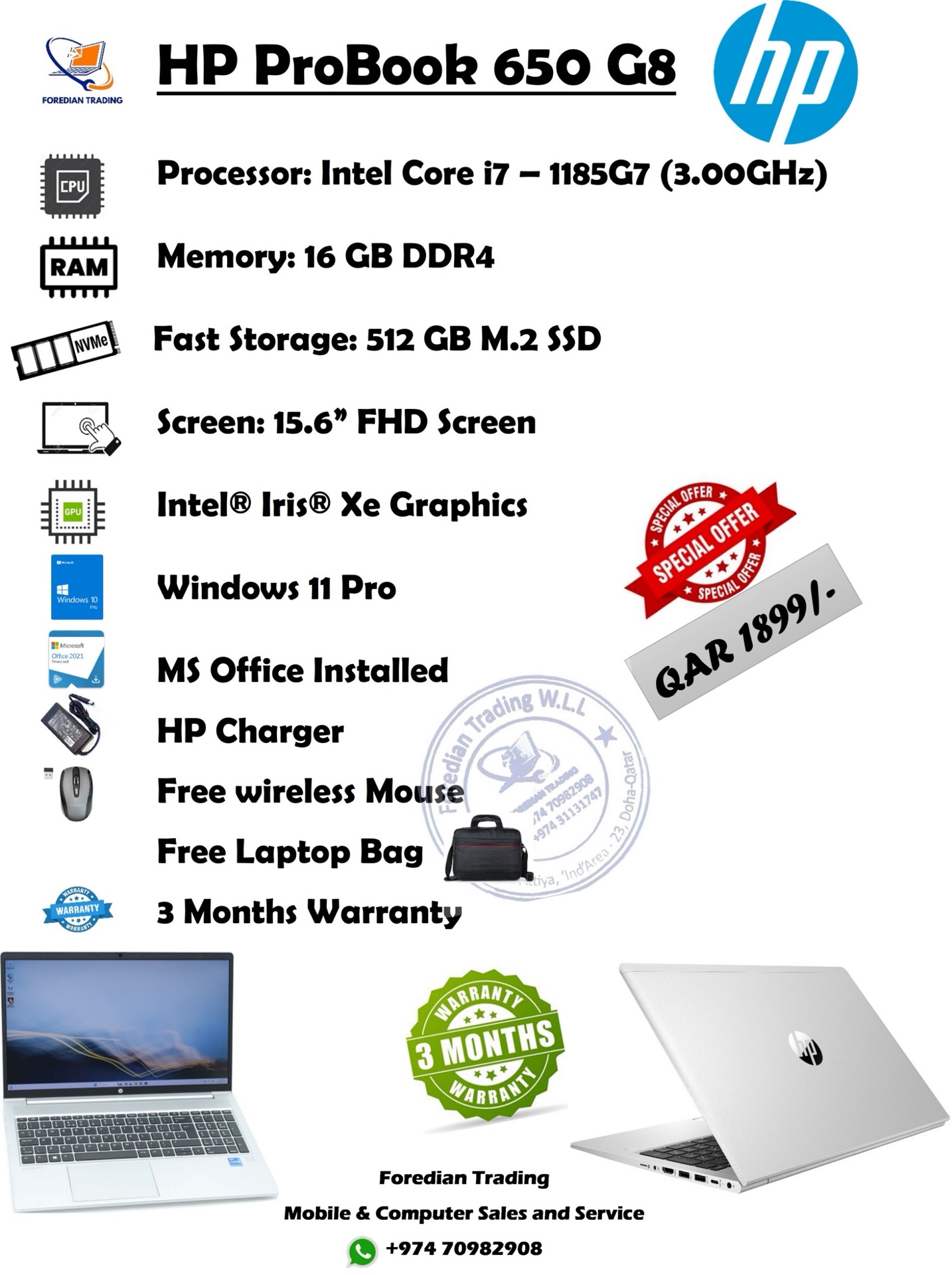 HP ProBook 650 G8 i7-11th Gen - Image 1
