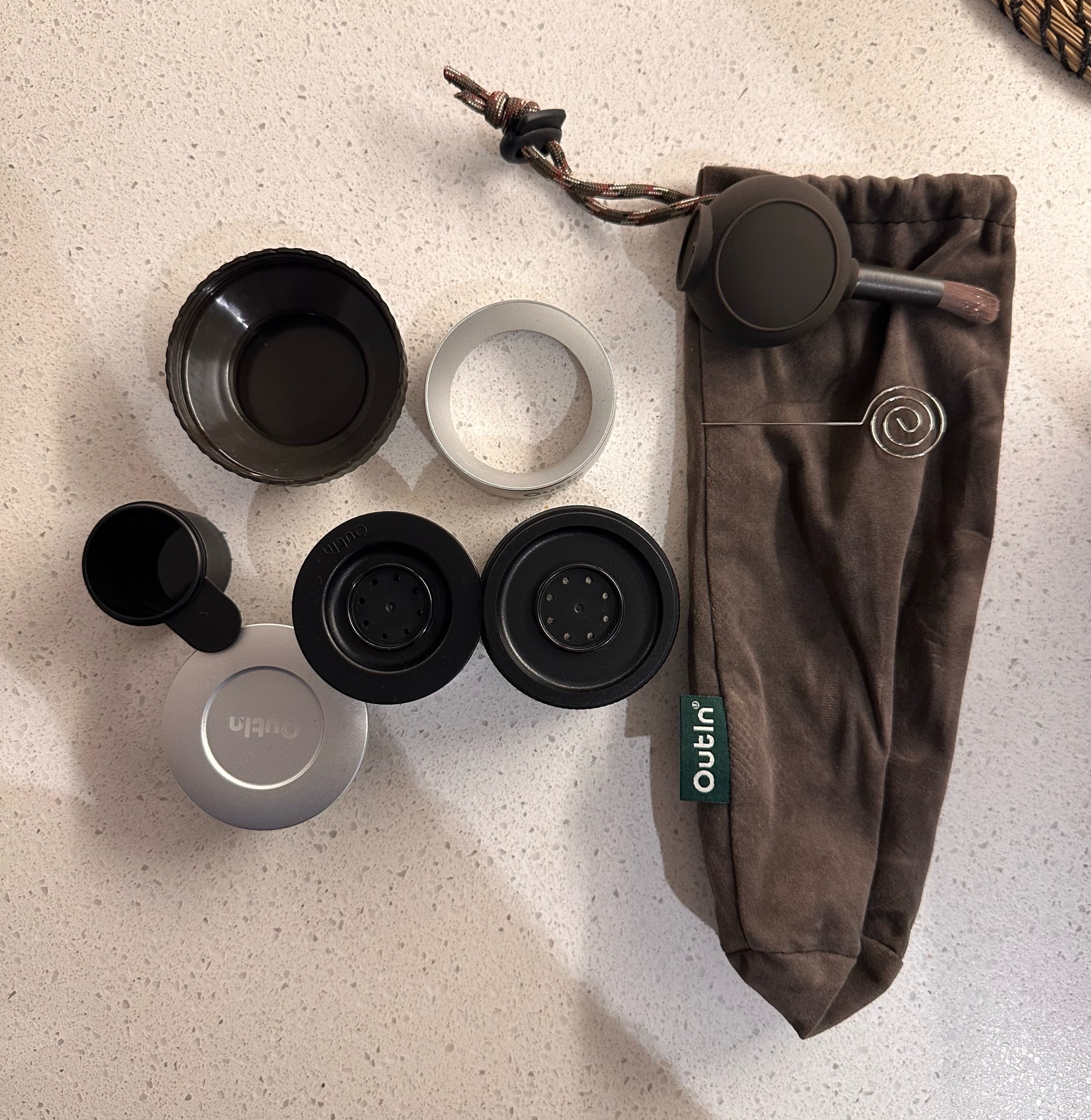 OutIn Nano Portable Espresso Maker + Fino Electric Grinder (Basket Plus) – Like  - Image 2